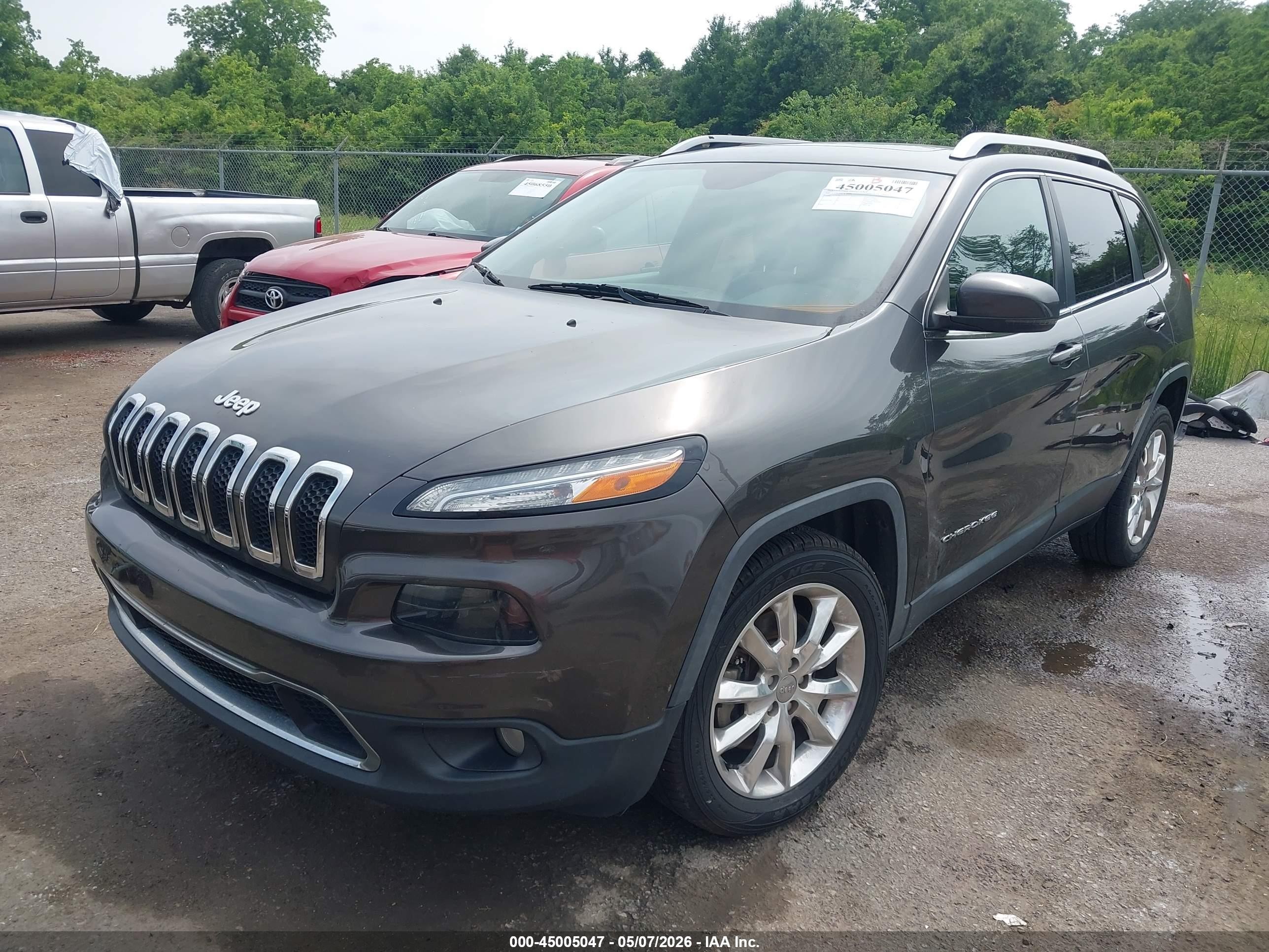 2015 Jeep Cherokee Limited Gray vin: 1C4PJLDS0FW700695