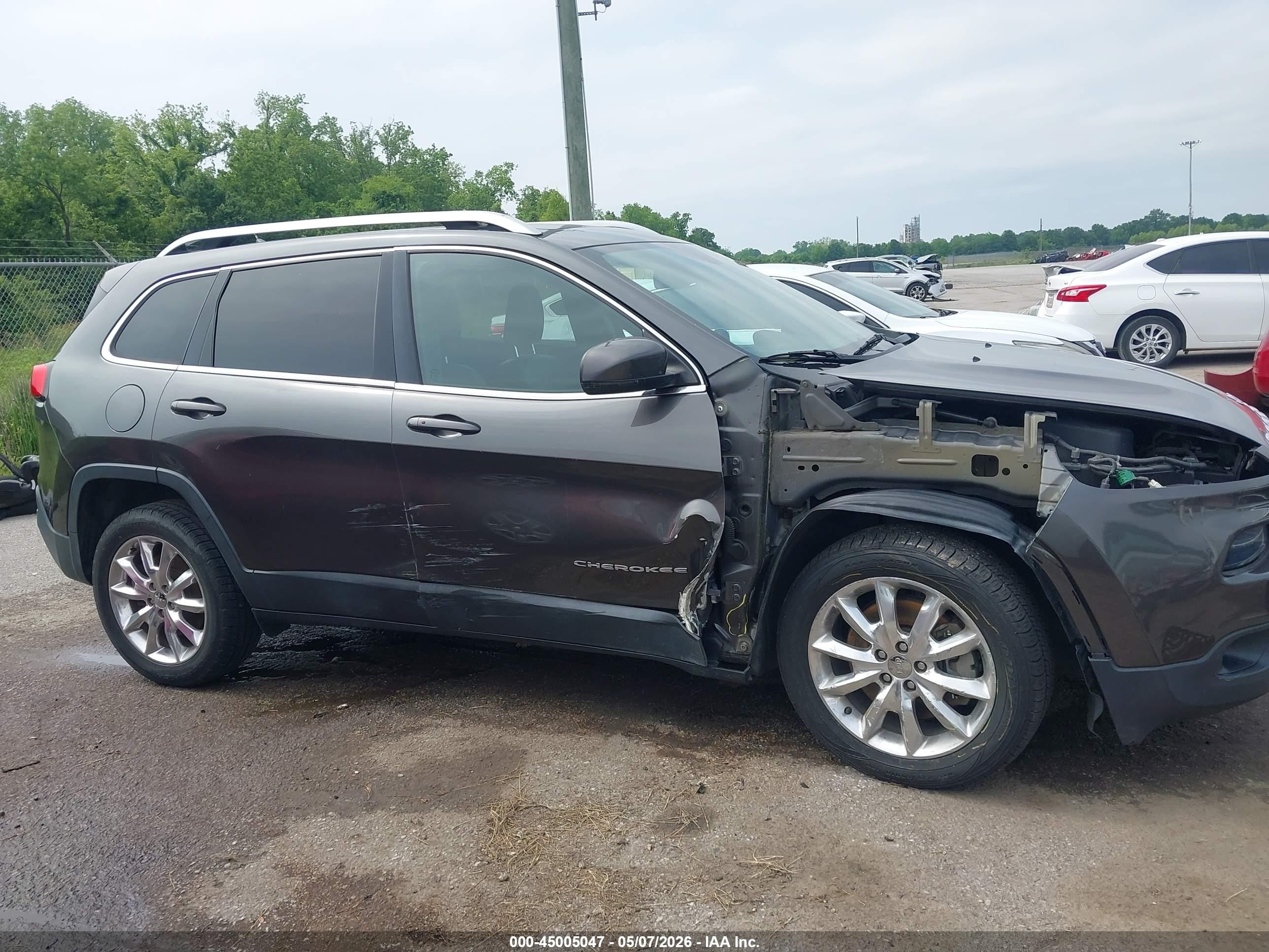 2015 Jeep Cherokee Limited Gray vin: 1C4PJLDS0FW700695