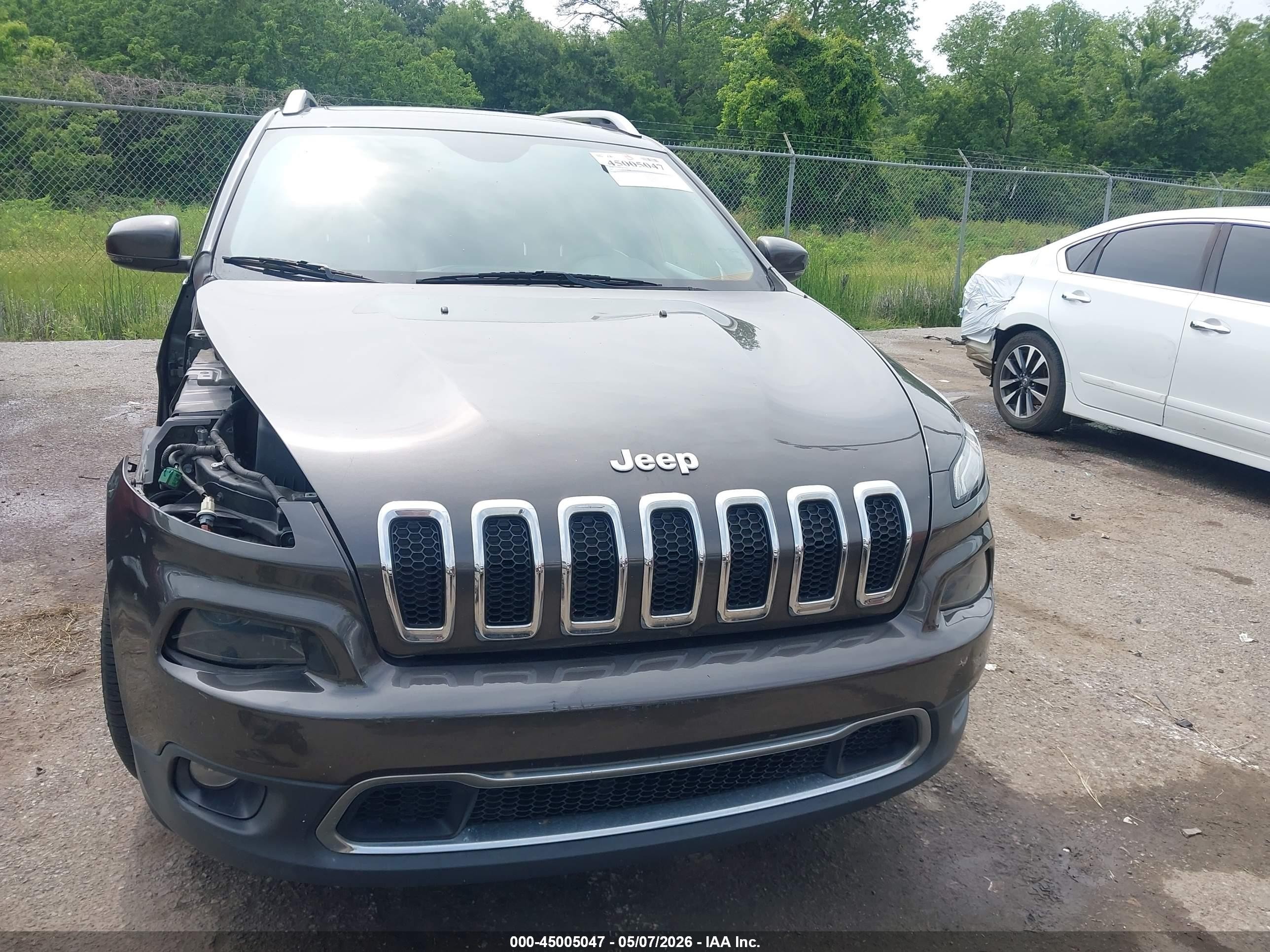 2015 Jeep Cherokee Limited Gray vin: 1C4PJLDS0FW700695
