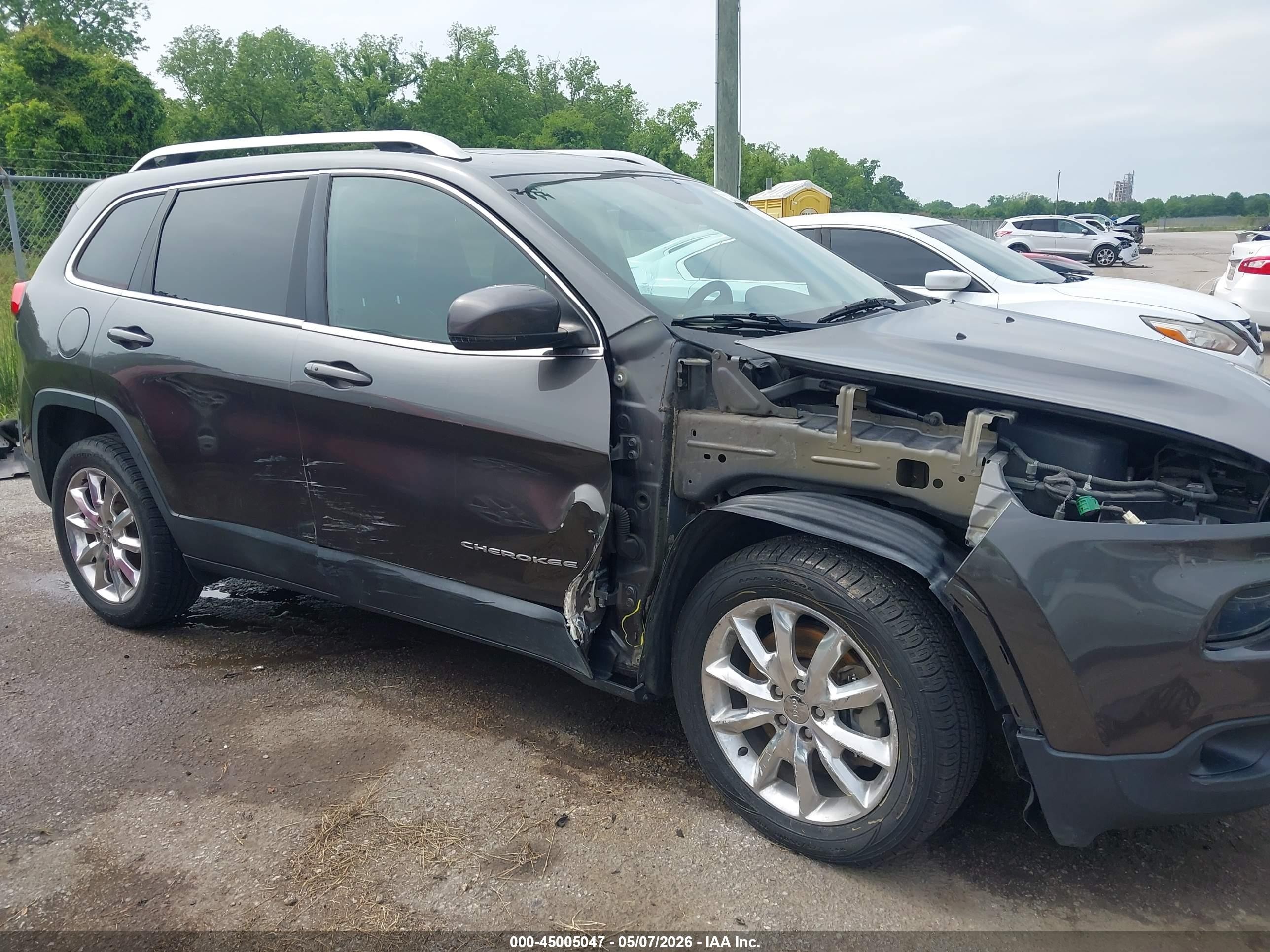 2015 Jeep Cherokee Limited Gray vin: 1C4PJLDS0FW700695