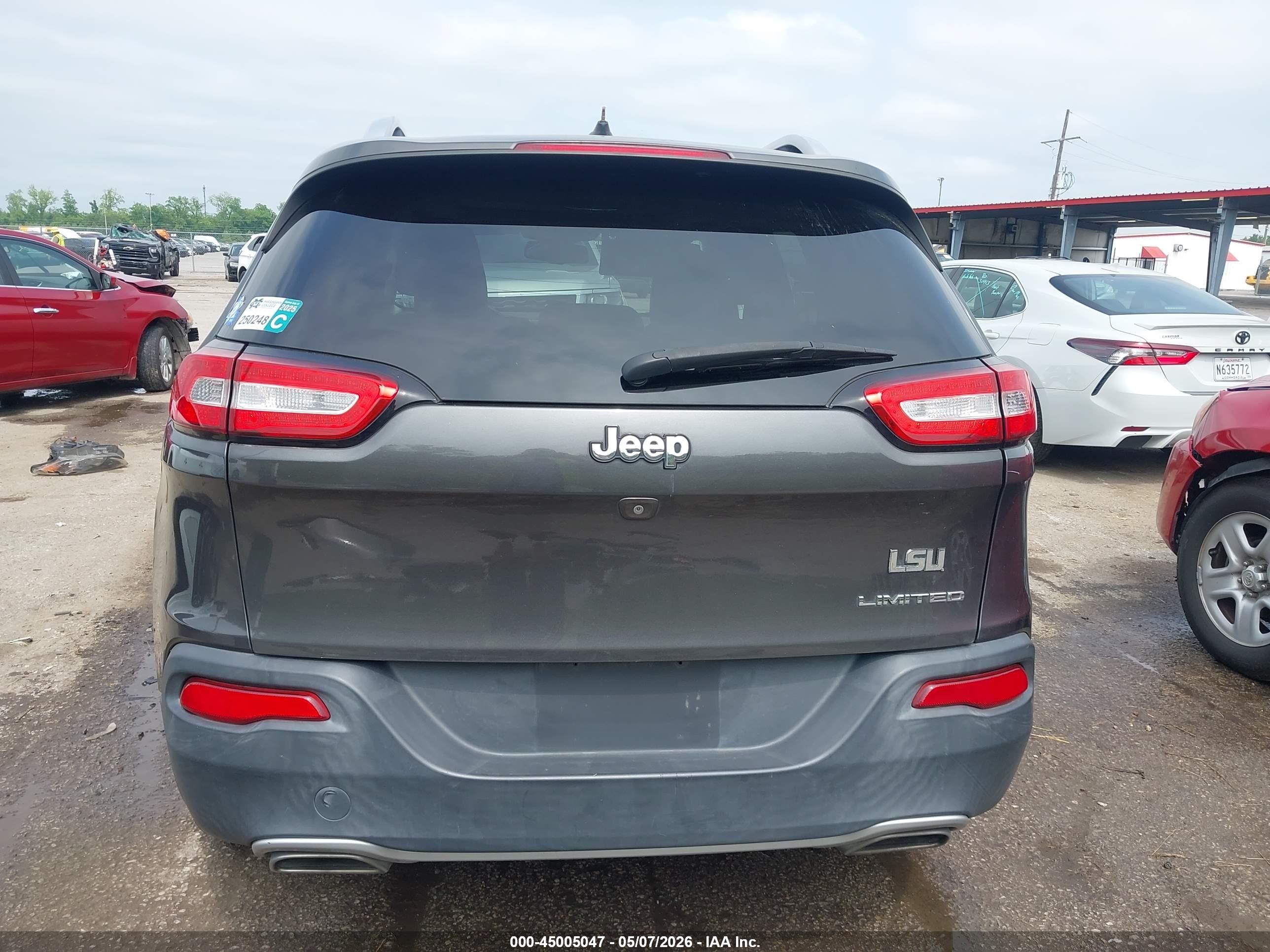 2015 Jeep Cherokee Limited Gray vin: 1C4PJLDS0FW700695