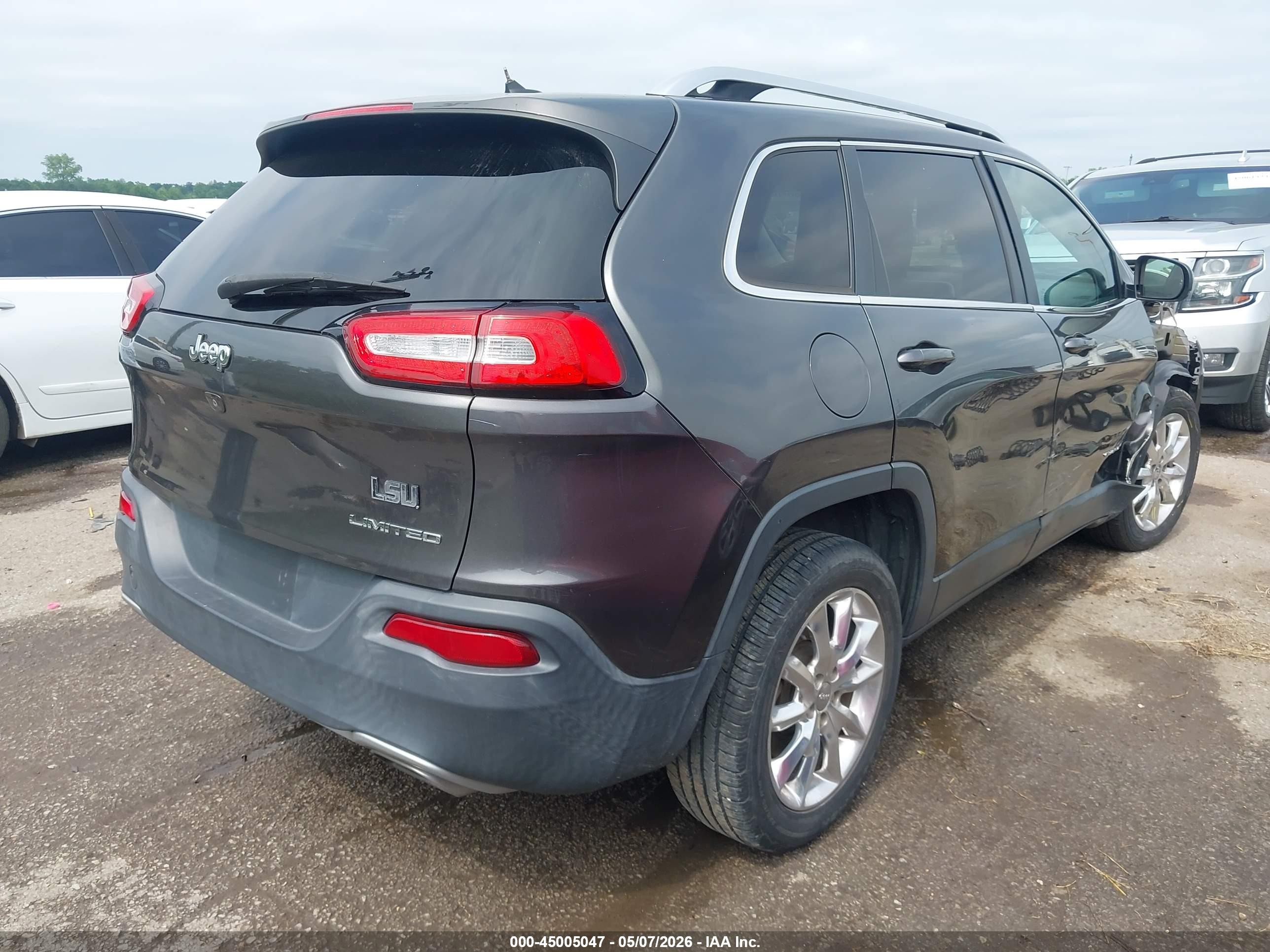 2015 Jeep Cherokee Limited Gray vin: 1C4PJLDS0FW700695