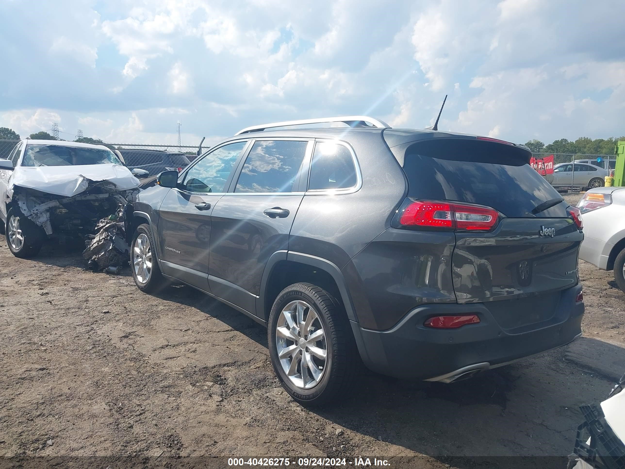 2017 Jeep Cherokee Limited Fwd Gray vin: 1C4PJLDS0HW662131