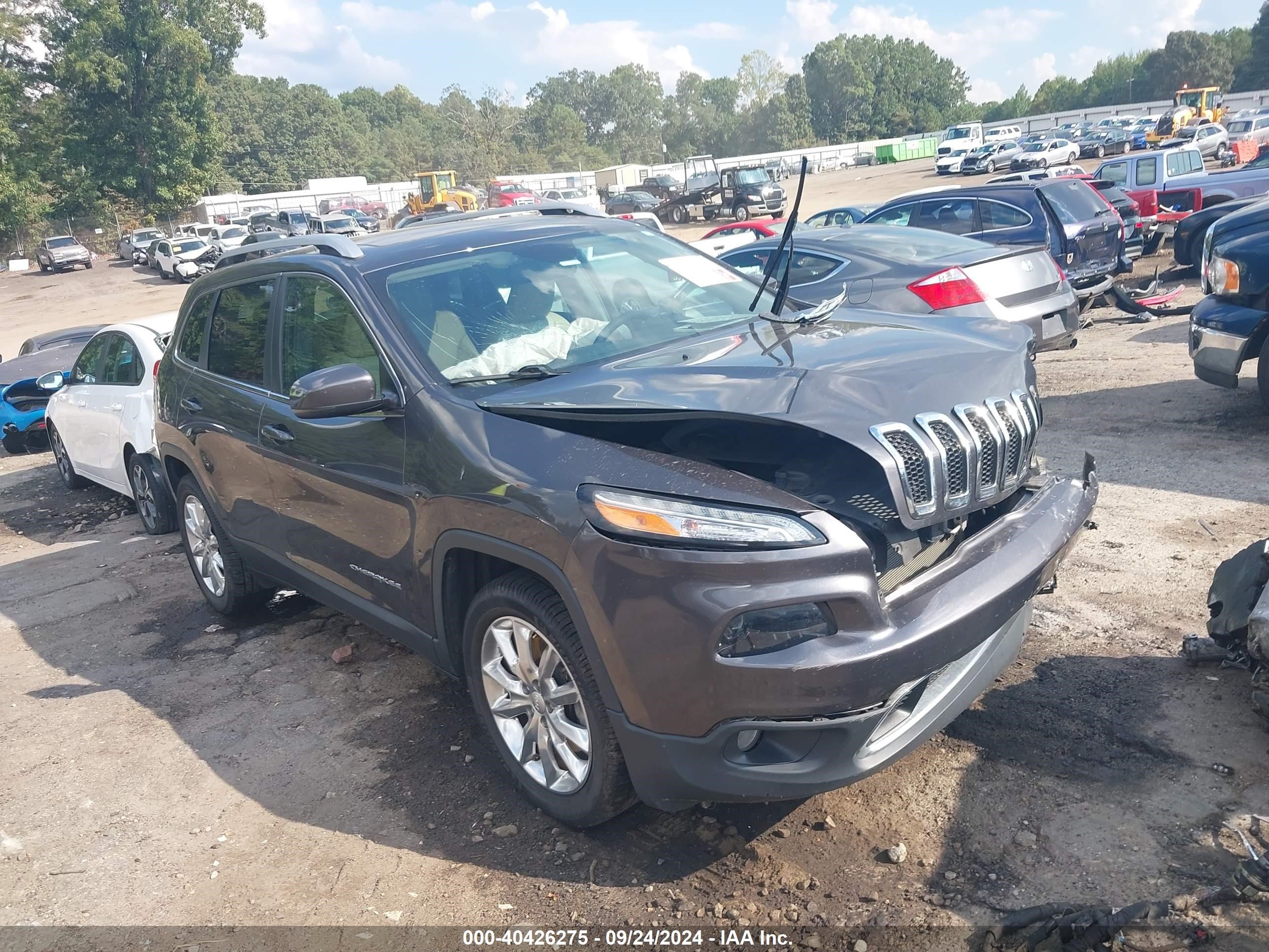 2017 Jeep Cherokee Limited Fwd Gray vin: 1C4PJLDS0HW662131