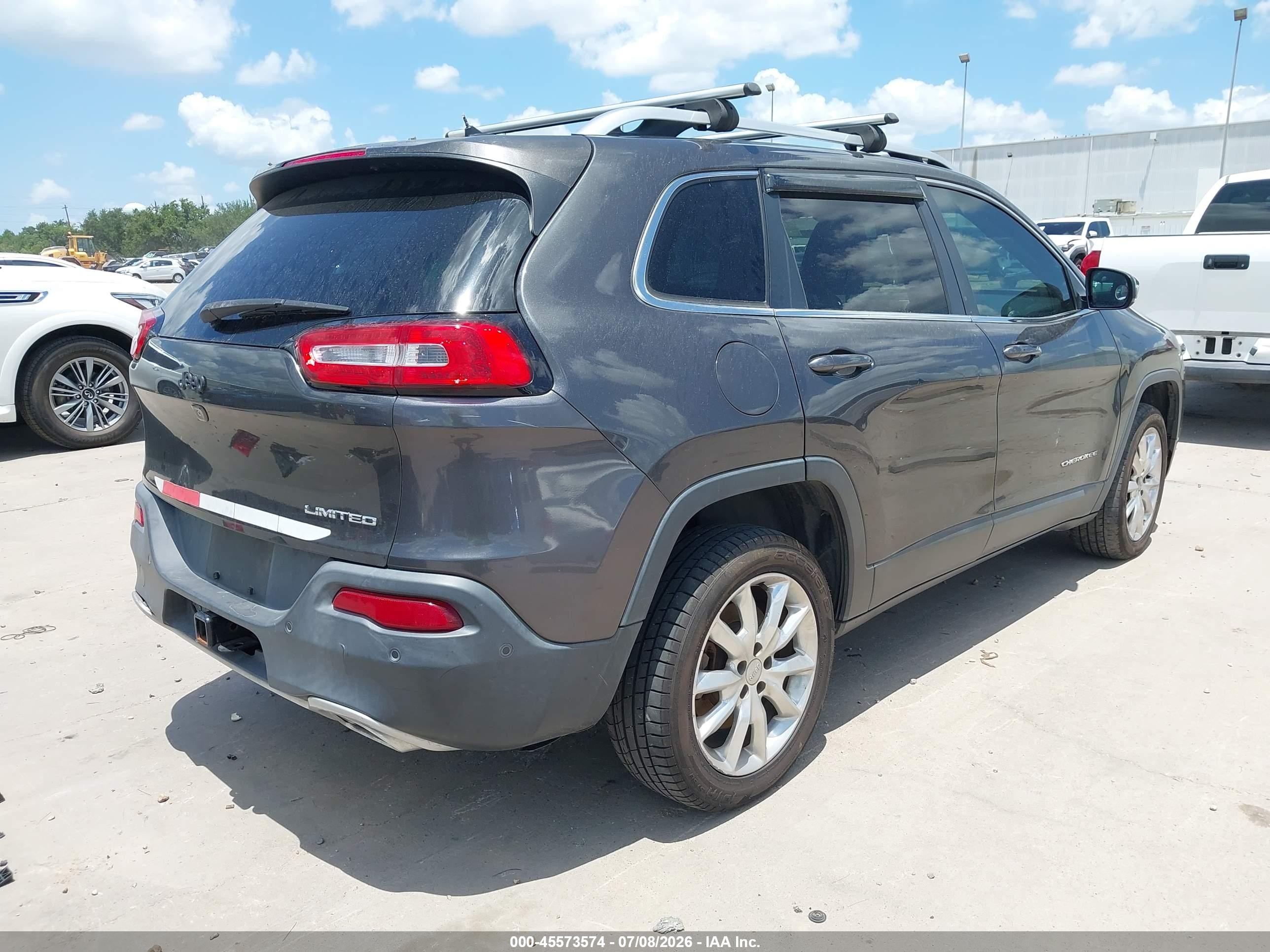 2015 Jeep Cherokee Limited Gray vin: 1C4PJLDS1FW560236