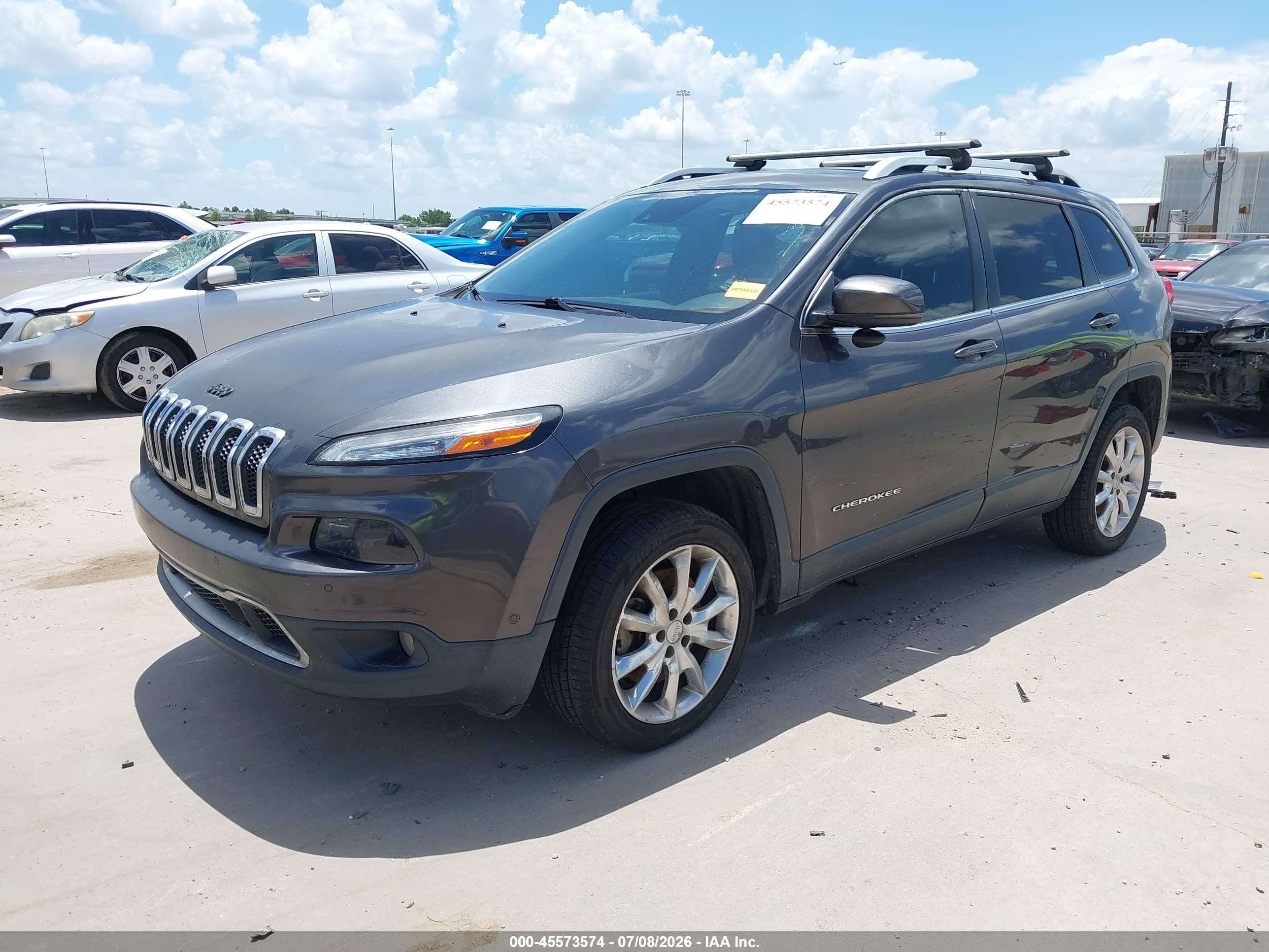 2015 Jeep Cherokee Limited Gray vin: 1C4PJLDS1FW560236