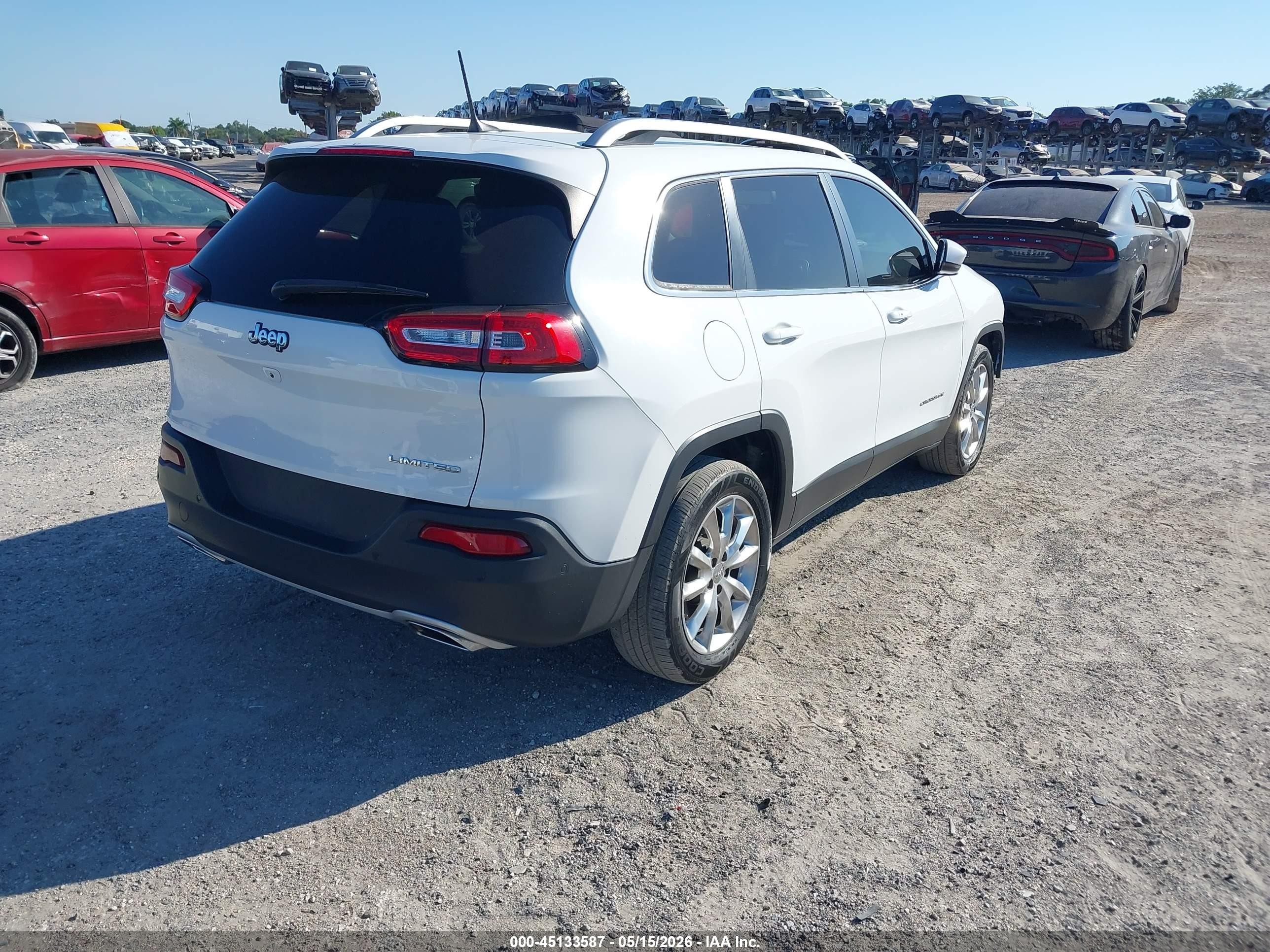 2017 Jeep Cherokee Limited Fwd White vin: 1C4PJLDS1HW602892