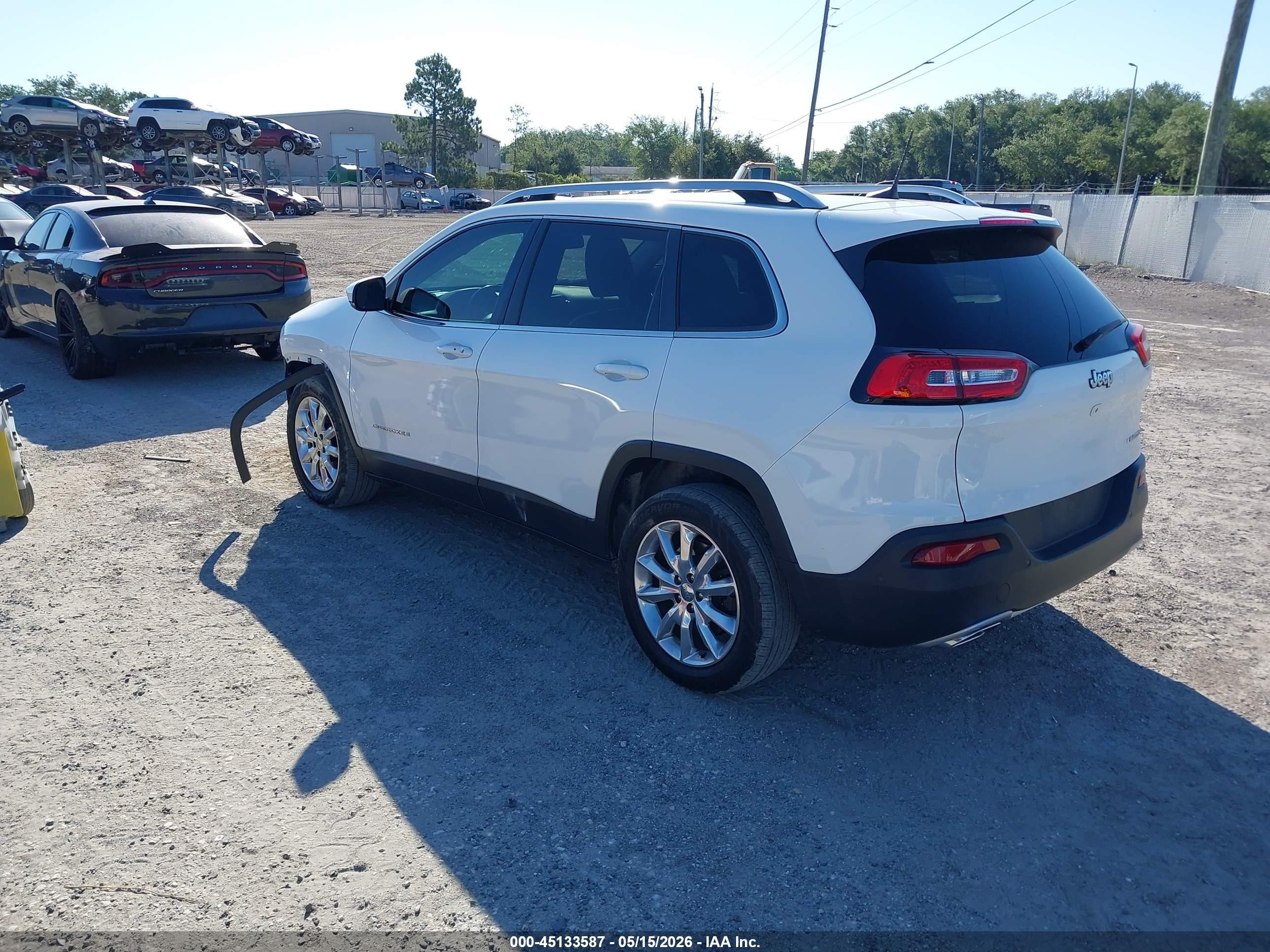 2017 Jeep Cherokee Limited Fwd White vin: 1C4PJLDS1HW602892