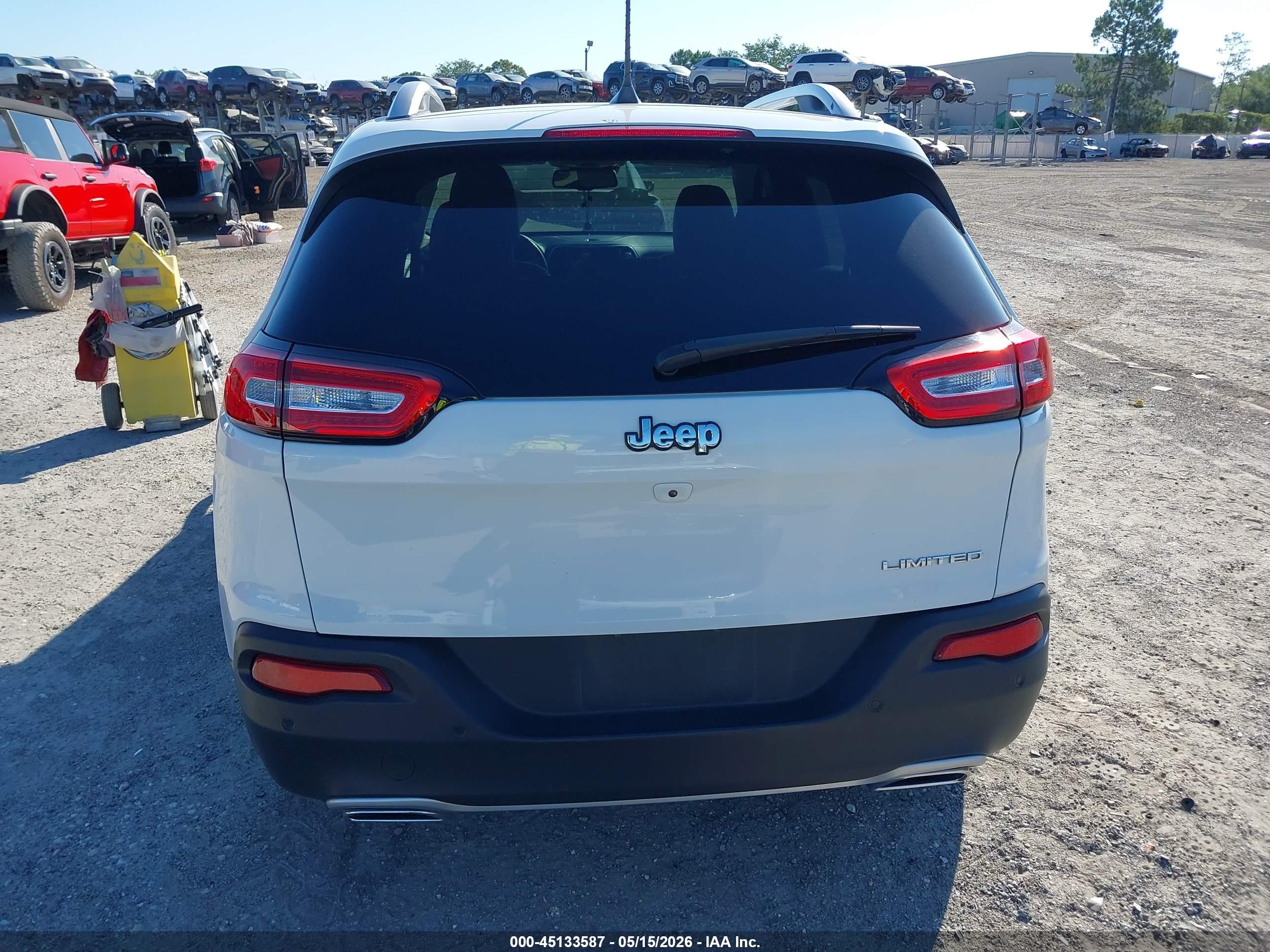 2017 Jeep Cherokee Limited Fwd White vin: 1C4PJLDS1HW602892