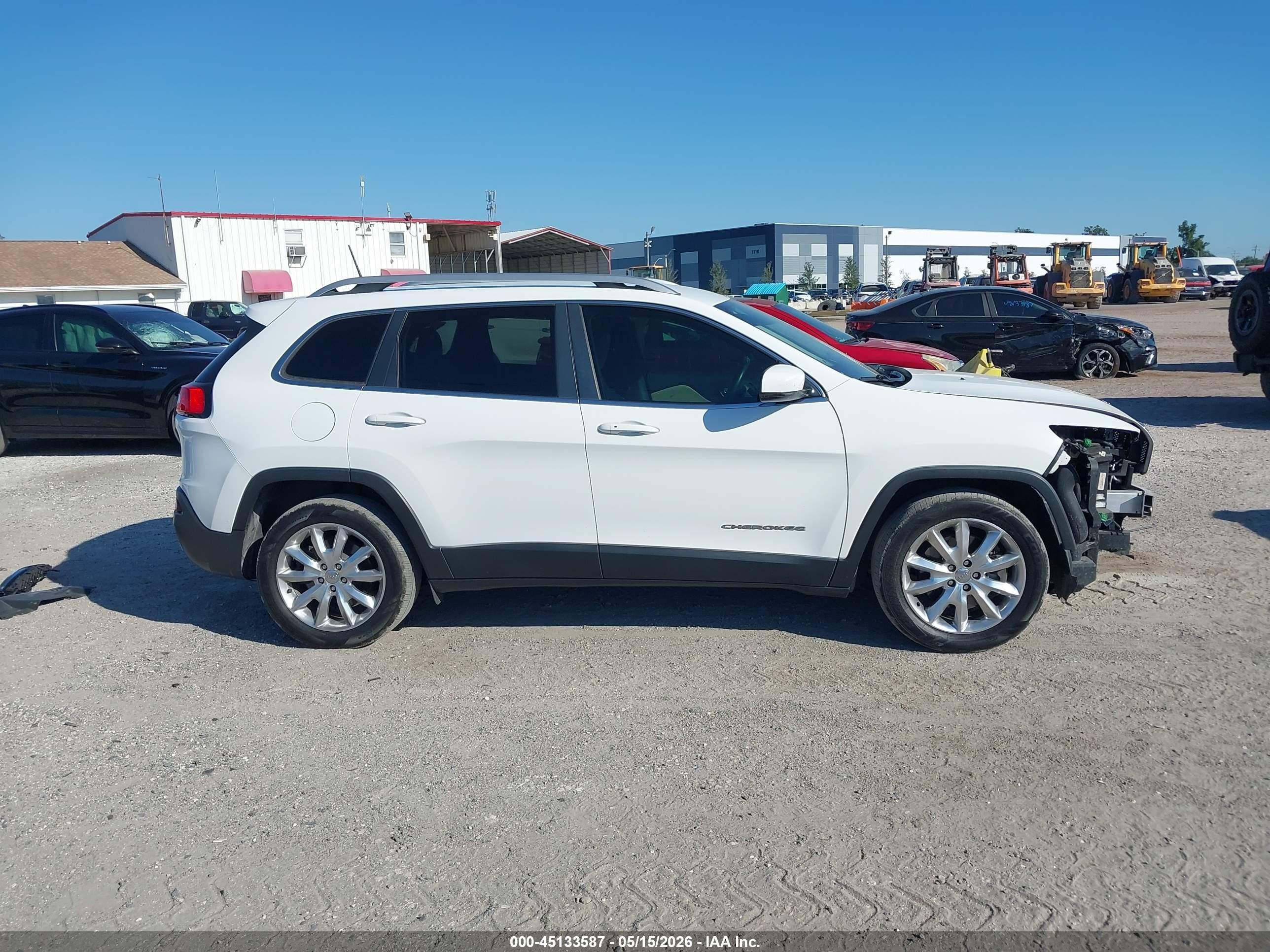 2017 Jeep Cherokee Limited Fwd White vin: 1C4PJLDS1HW602892