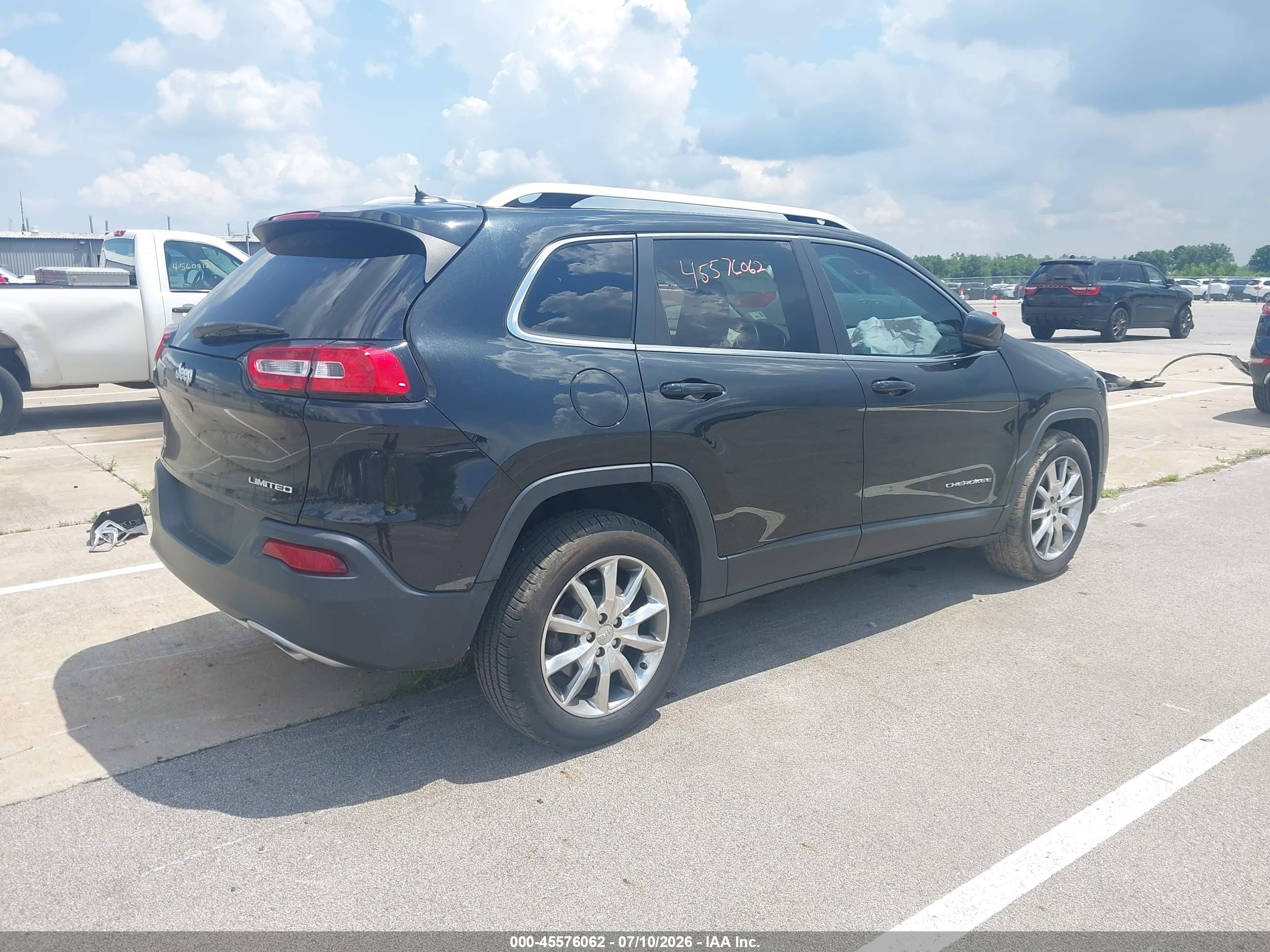 2014 Jeep Cherokee Limited Black vin: 1C4PJLDS2EW114854