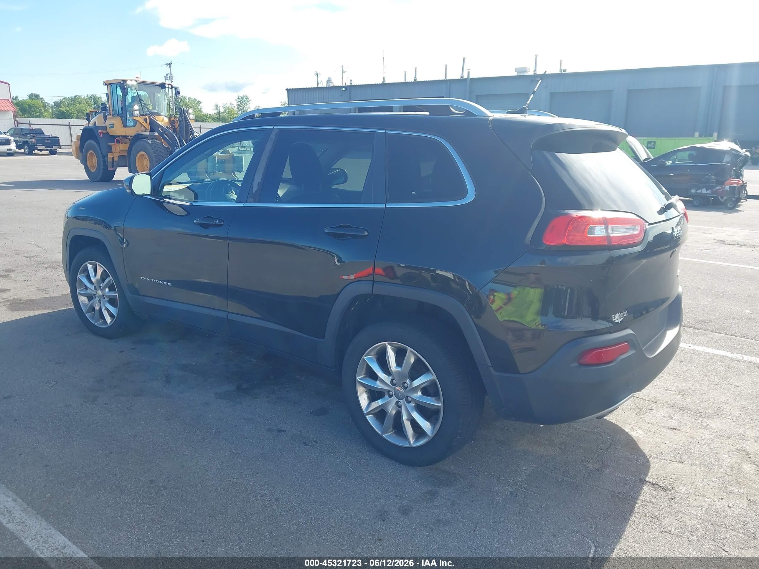 2014 Jeep Cherokee Limited Black vin: 1C4PJLDS2EW221631