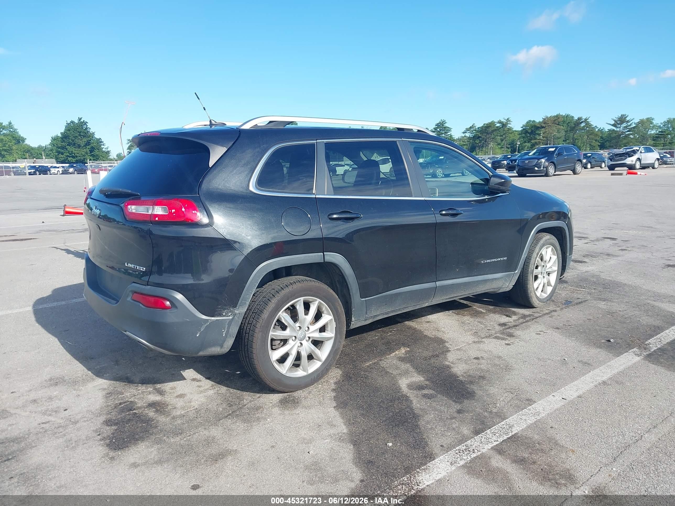 2014 Jeep Cherokee Limited Black vin: 1C4PJLDS2EW221631