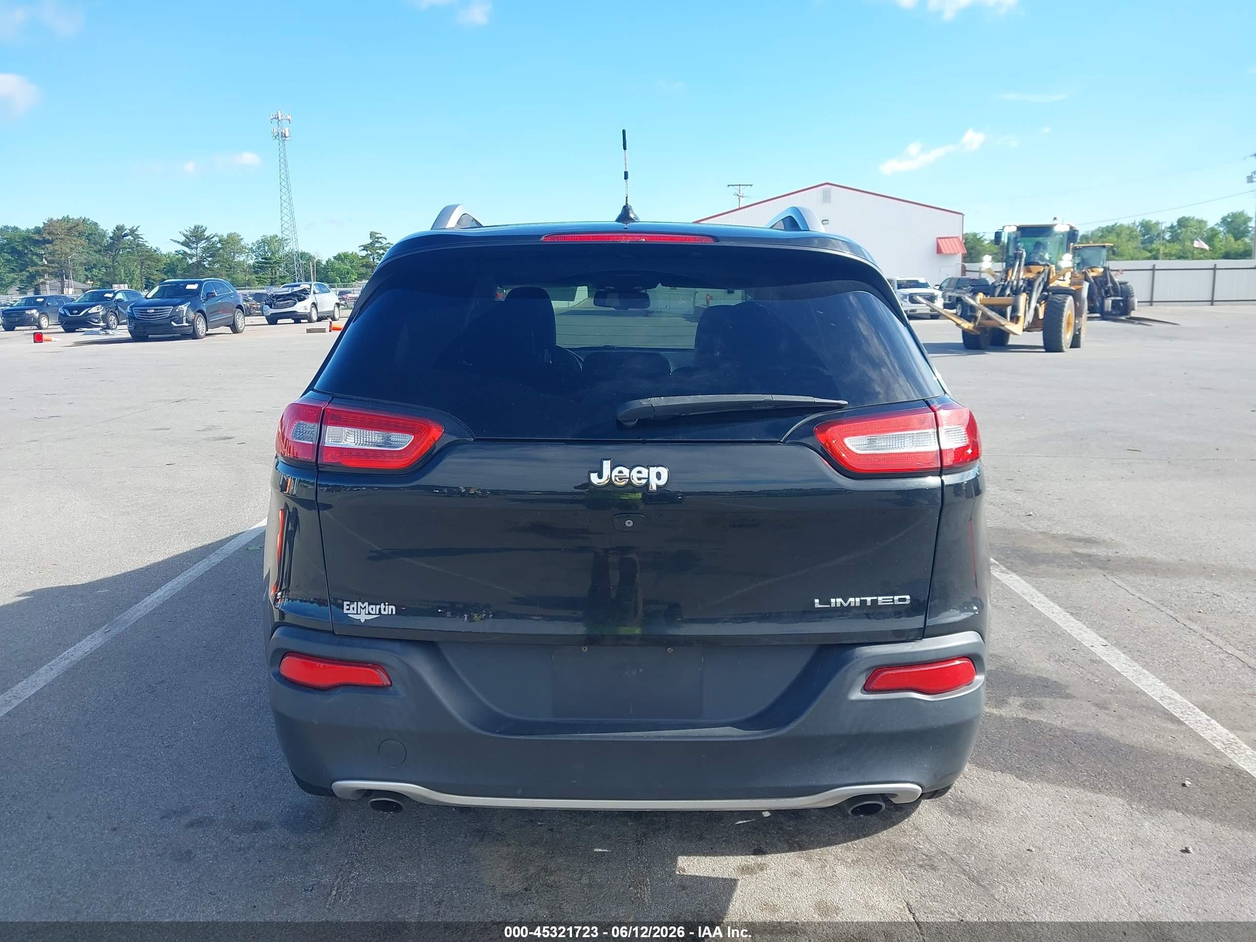 2014 Jeep Cherokee Limited Black vin: 1C4PJLDS2EW221631