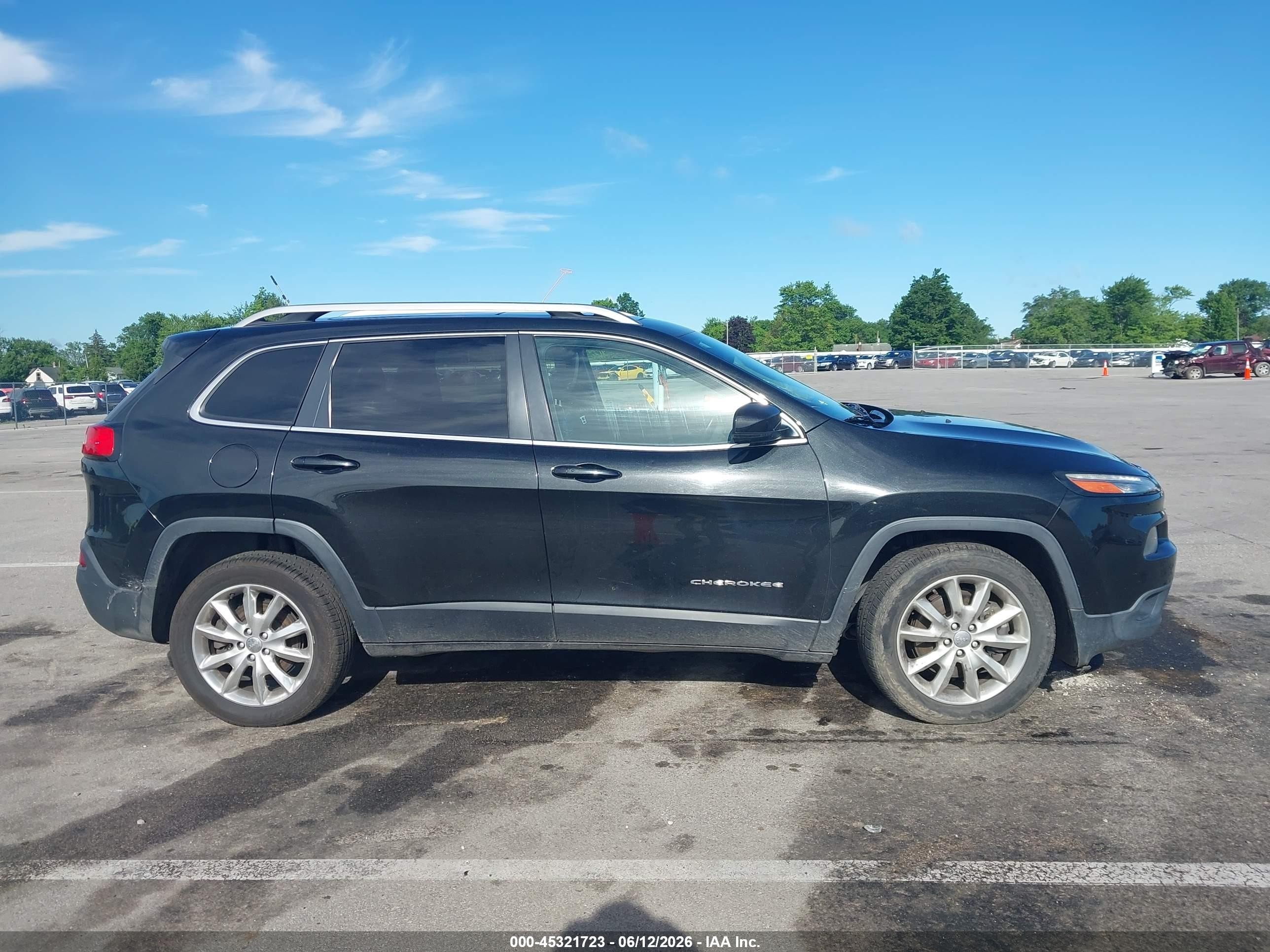 2014 Jeep Cherokee Limited Black vin: 1C4PJLDS2EW221631