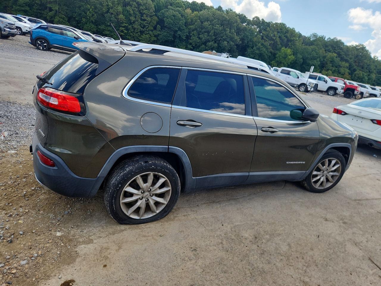 2015 Jeep Cherokee Limited Green vin: 1C4PJLDS2FW515998
