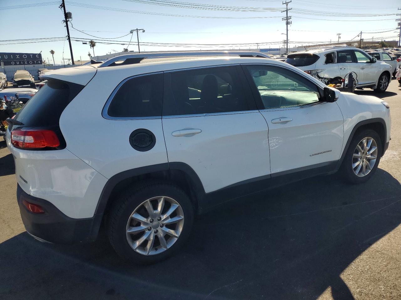 2015 Jeep Cherokee Limited White vin: 1C4PJLDS2FW525432
