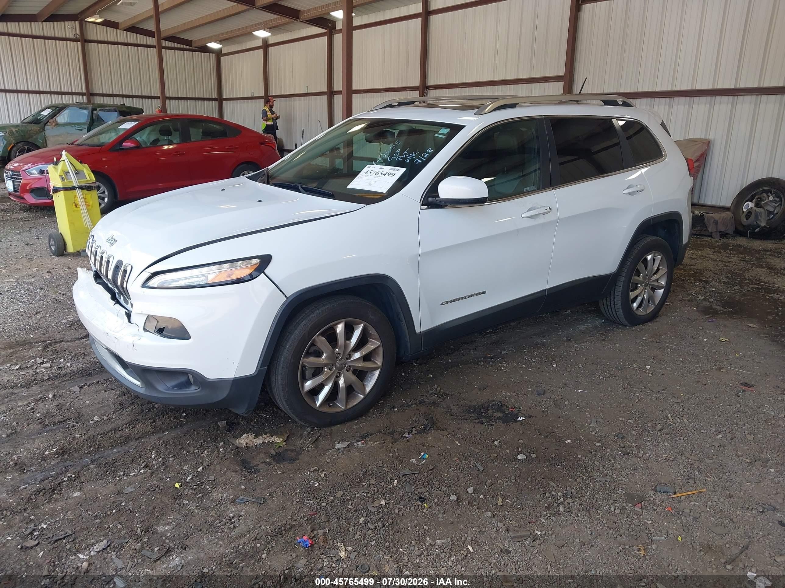 2014 Jeep Cherokee Limited Белый vin: 1C4PJLDS3EW272605