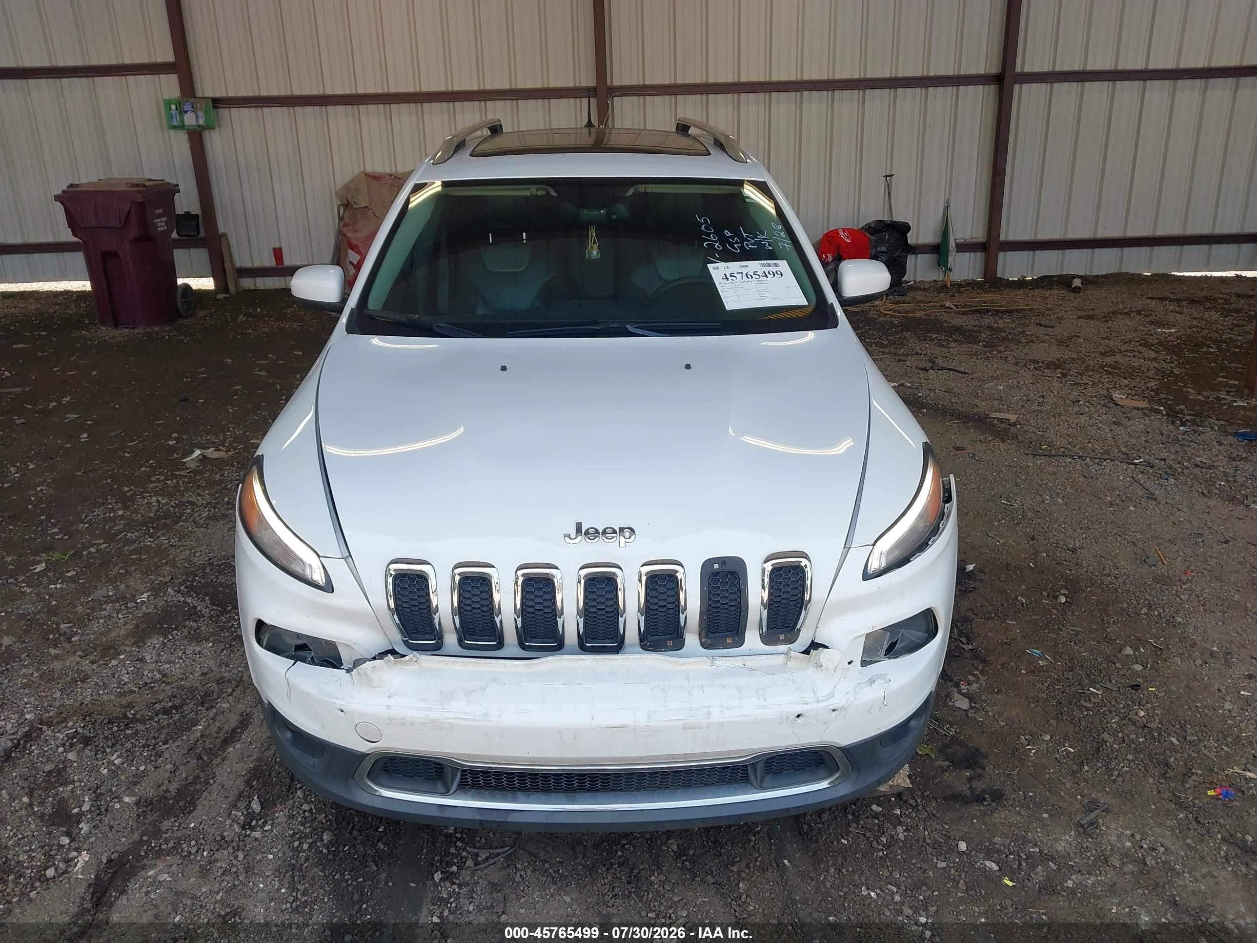2014 Jeep Cherokee Limited Белый vin: 1C4PJLDS3EW272605
