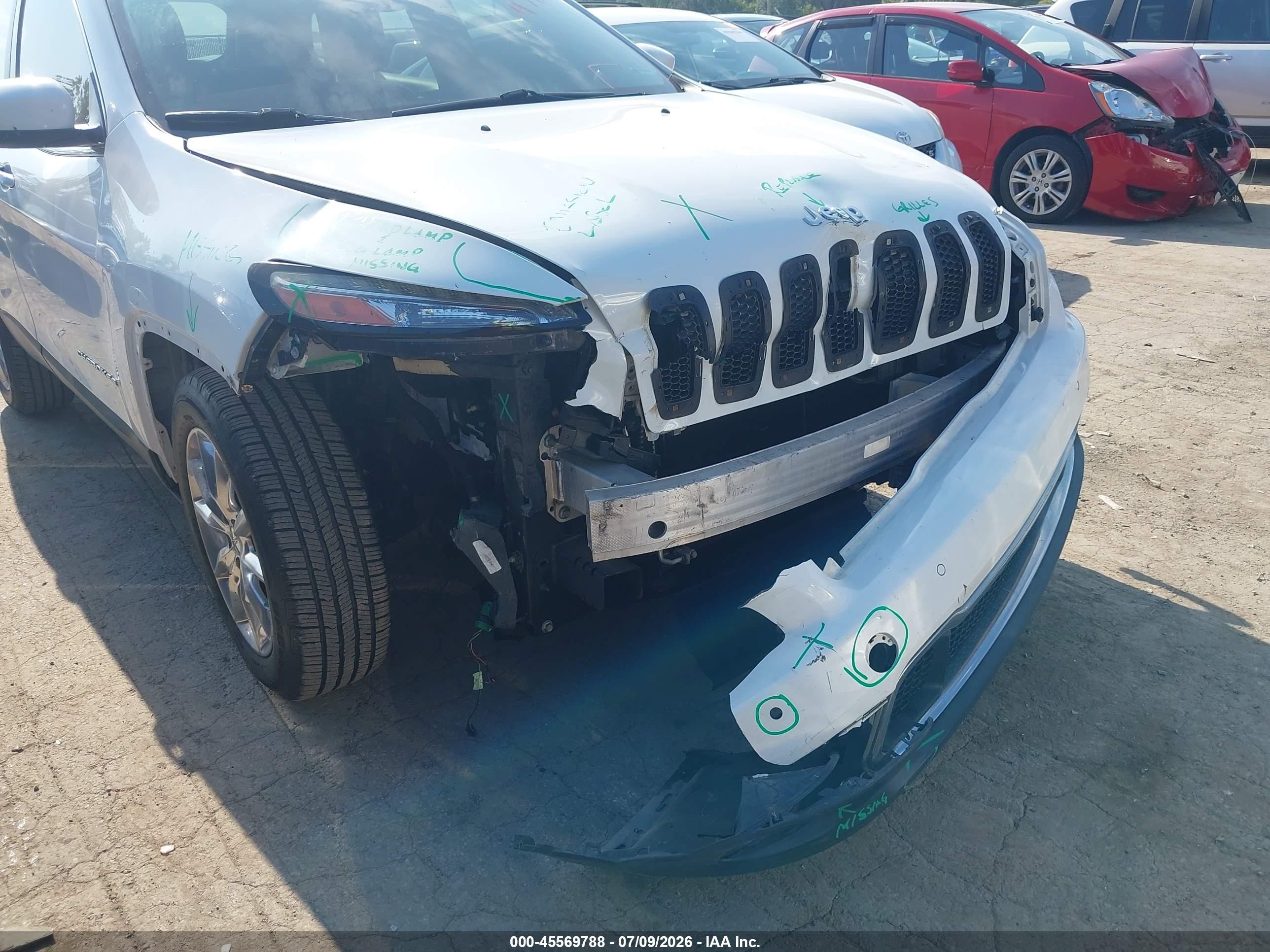 2014 Jeep Cherokee Limited White vin: 1C4PJLDS3EW292966
