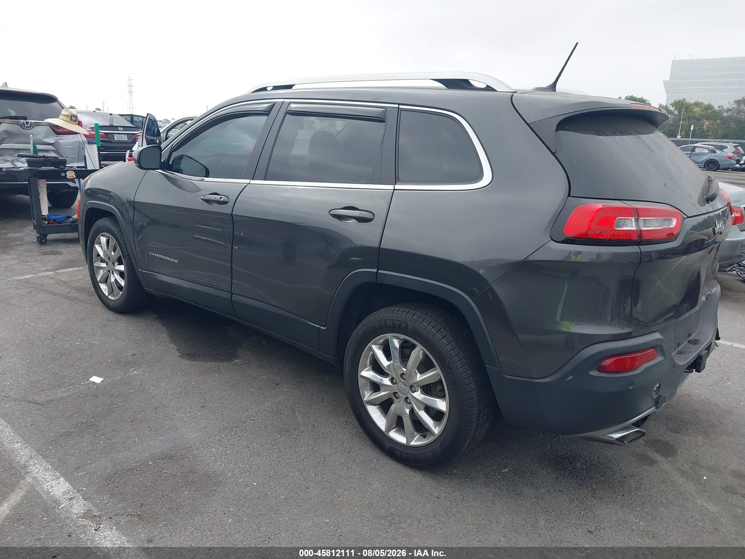 2015 Jeep Cherokee Limited Gray vin: 1C4PJLDS3FW506677
