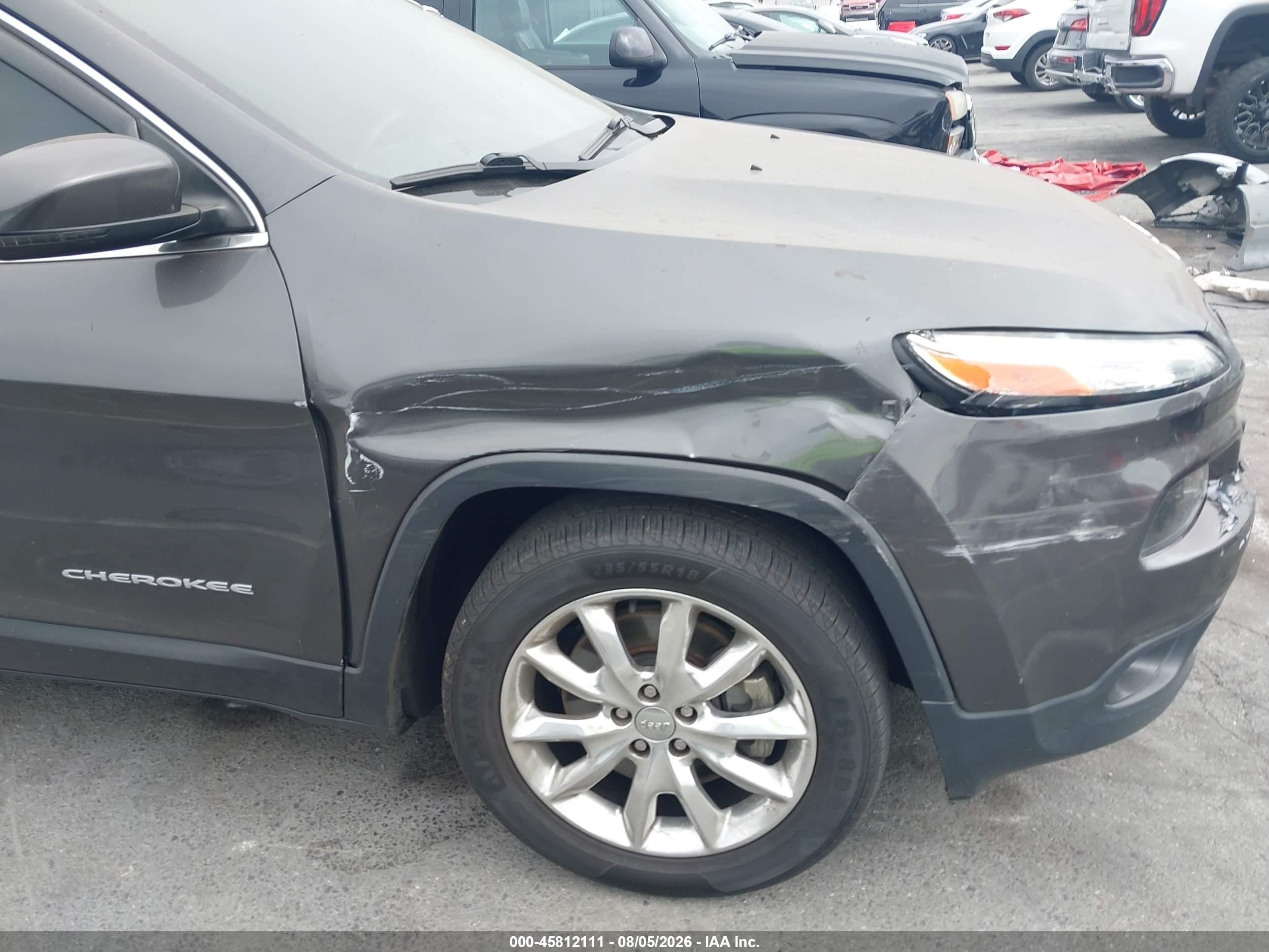 2015 Jeep Cherokee Limited Gray vin: 1C4PJLDS3FW506677