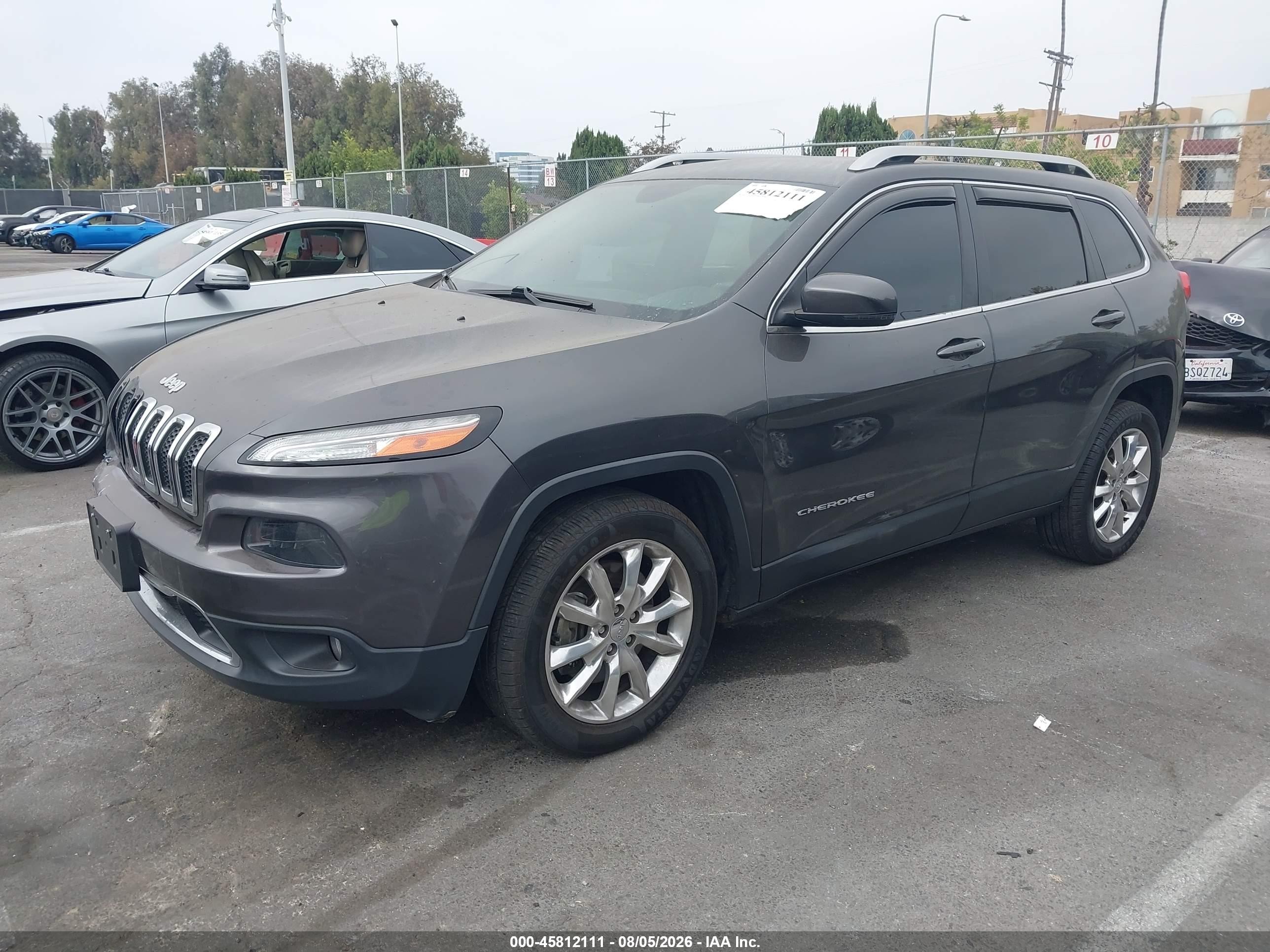 2015 Jeep Cherokee Limited Gray vin: 1C4PJLDS3FW506677