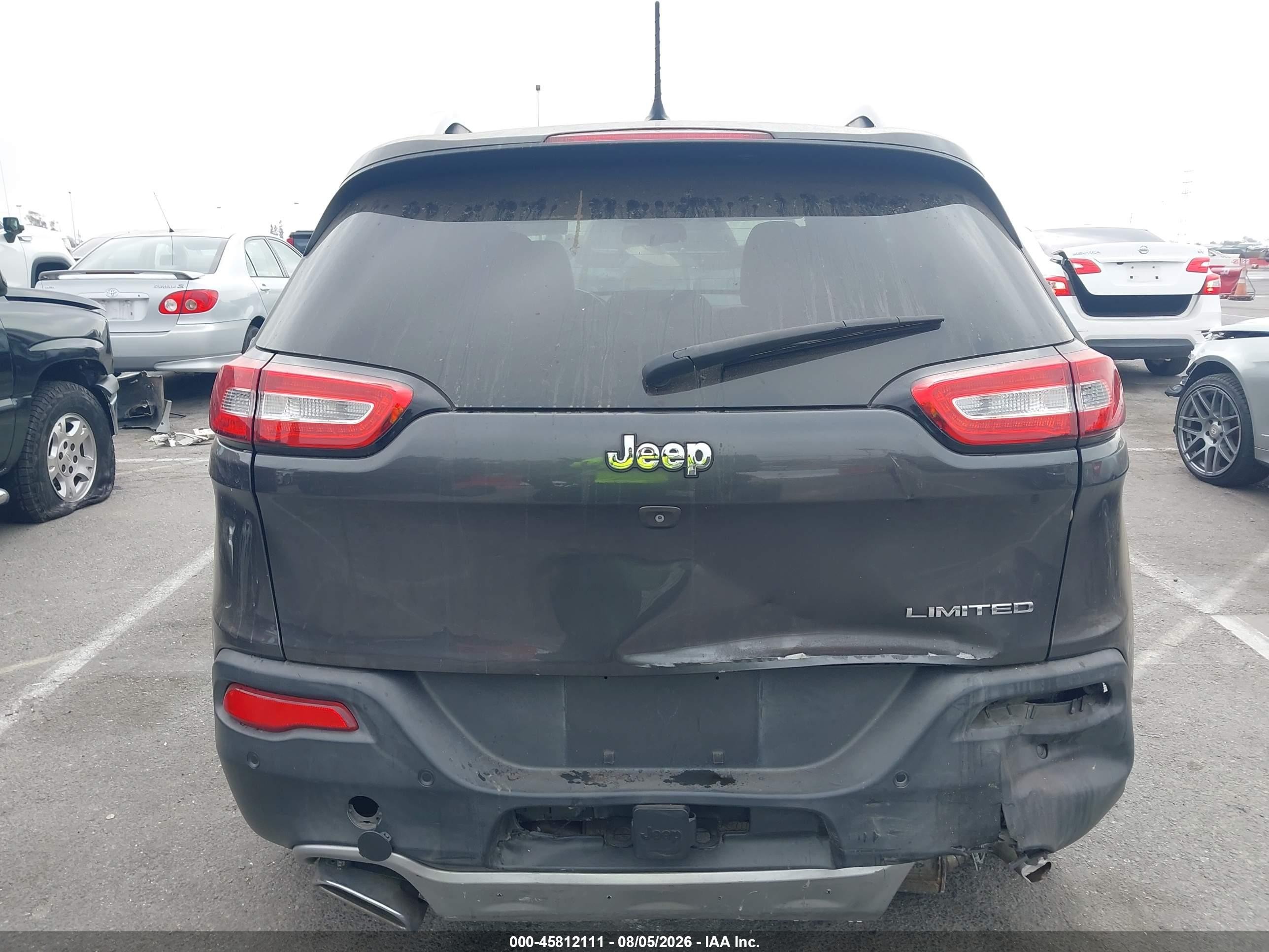 2015 Jeep Cherokee Limited Gray vin: 1C4PJLDS3FW506677