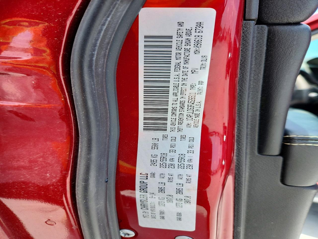 2015 Jeep Cherokee Limited Red vin: 1C4PJLDS3FW526511