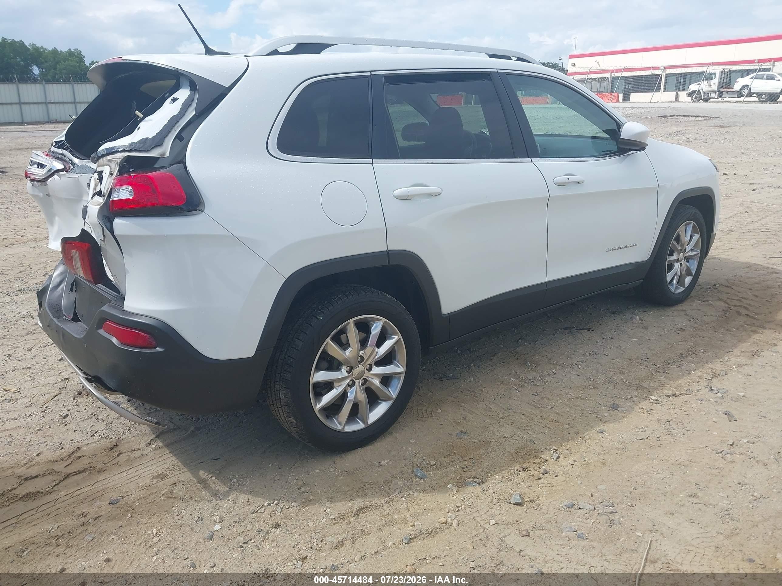 2015 Jeep Cherokee Limited White vin: 1C4PJLDS3FW573571