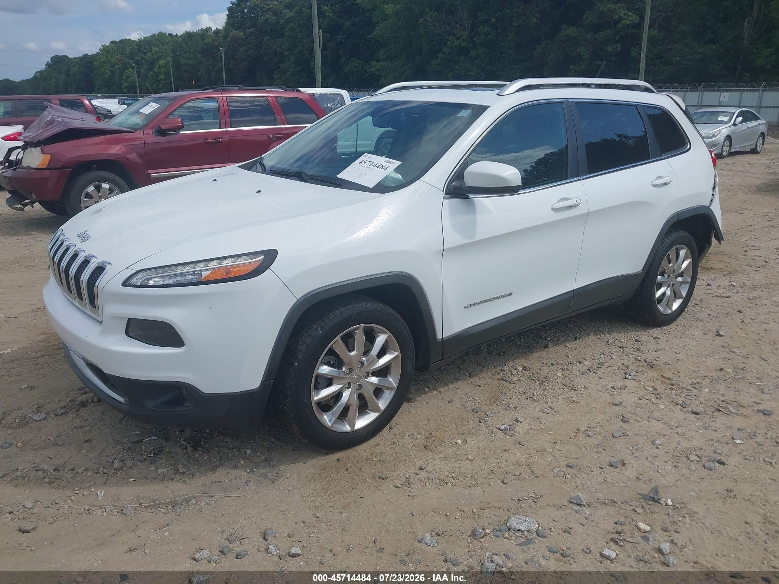 2015 Jeep Cherokee Limited White vin: 1C4PJLDS3FW573571
