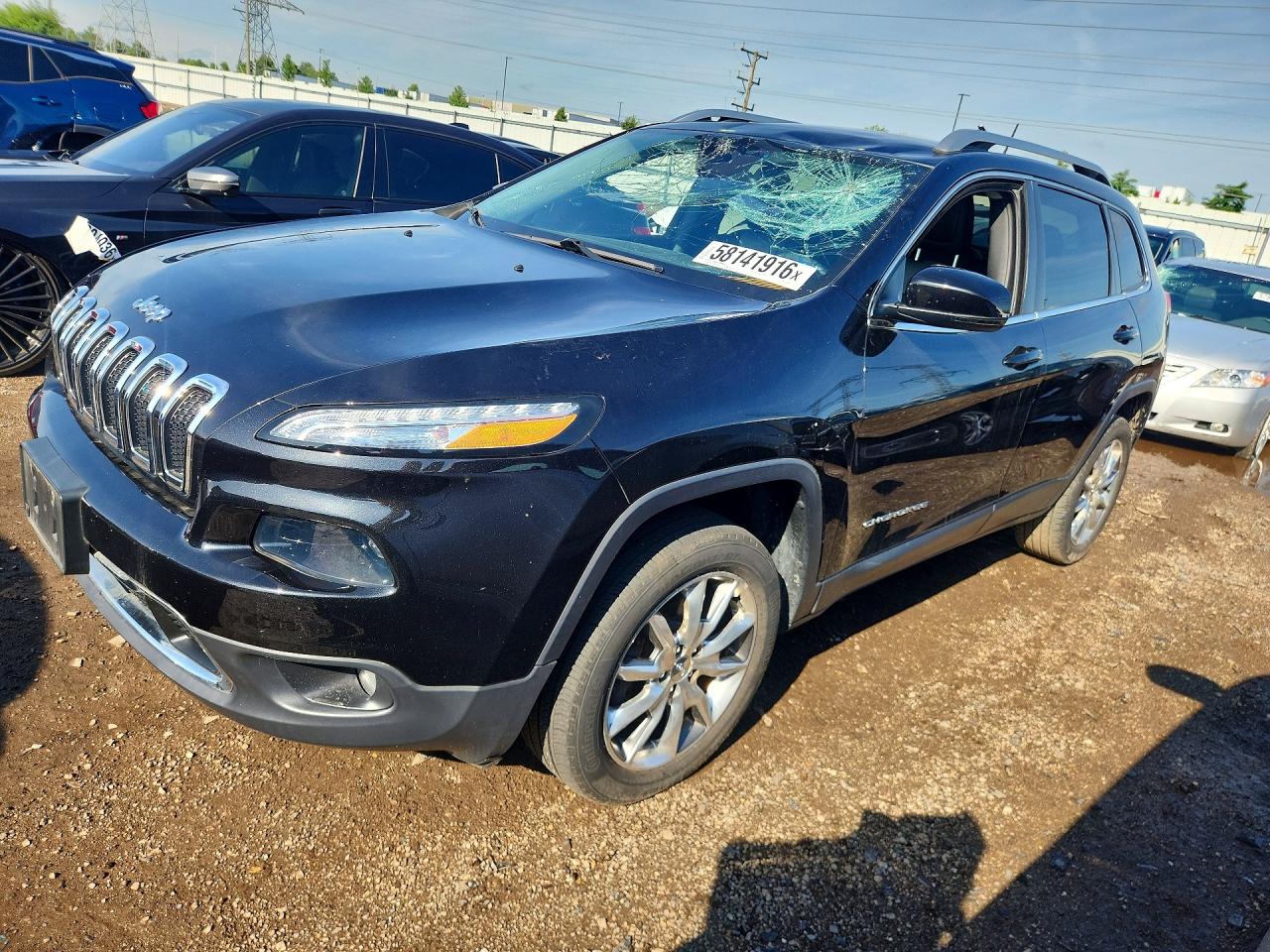 2014 Jeep Cherokee Limited Black vin: 1C4PJLDS4EW118341