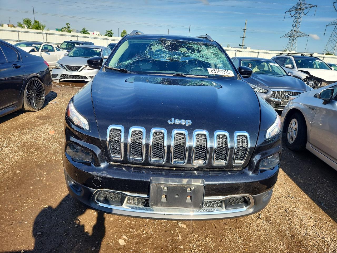 2014 Jeep Cherokee Limited Black vin: 1C4PJLDS4EW118341