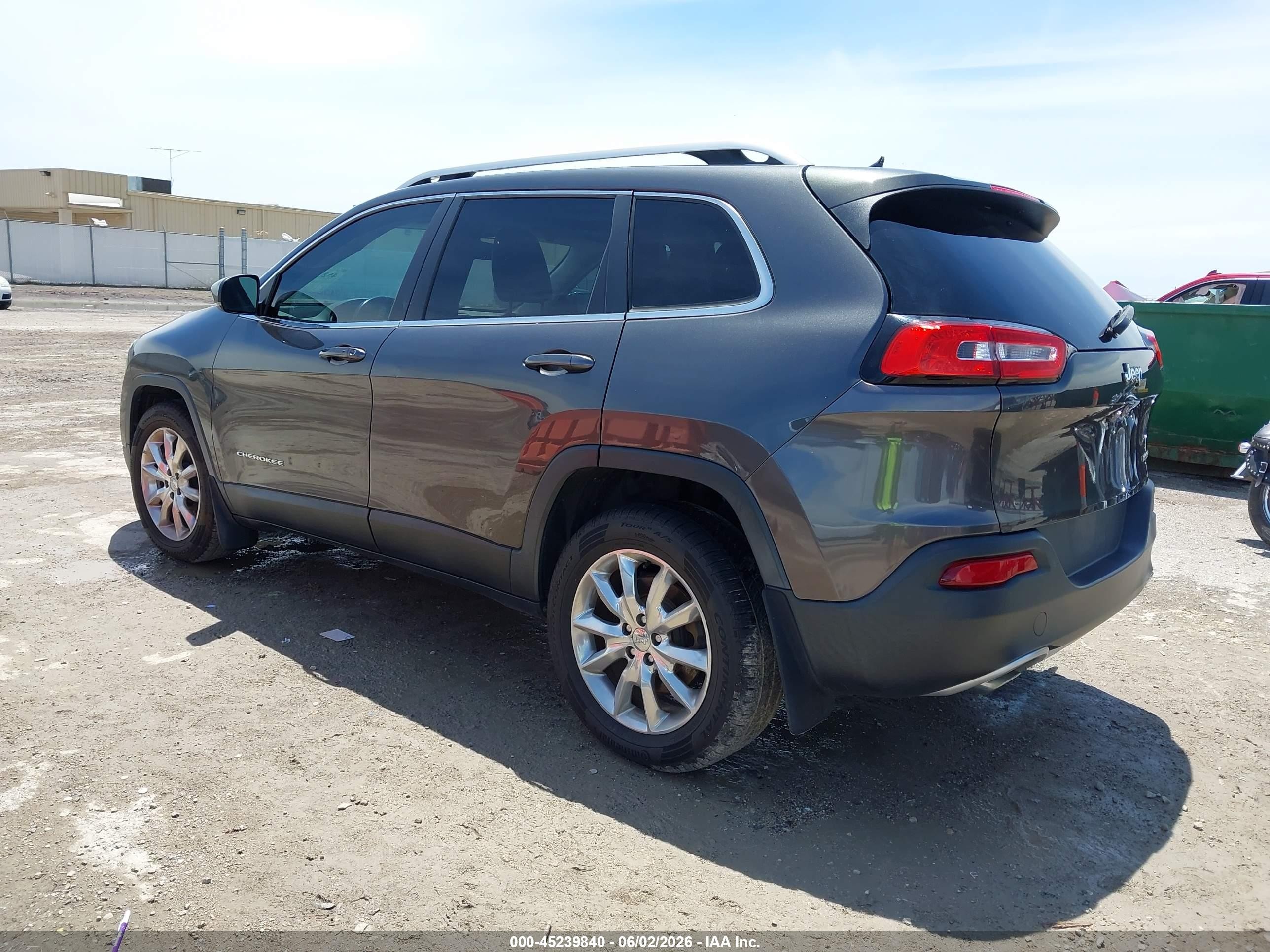 2014 Jeep Cherokee Limited Gray vin: 1C4PJLDS4EW171296