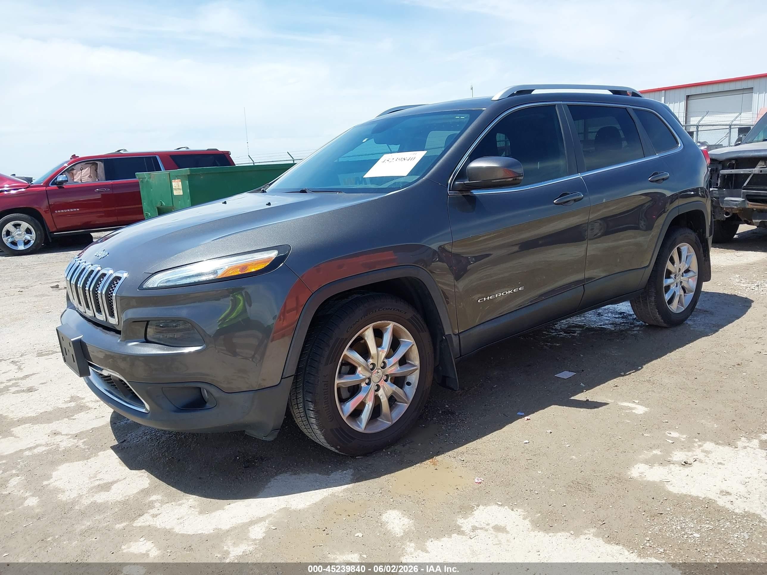 2014 Jeep Cherokee Limited Gray vin: 1C4PJLDS4EW171296
