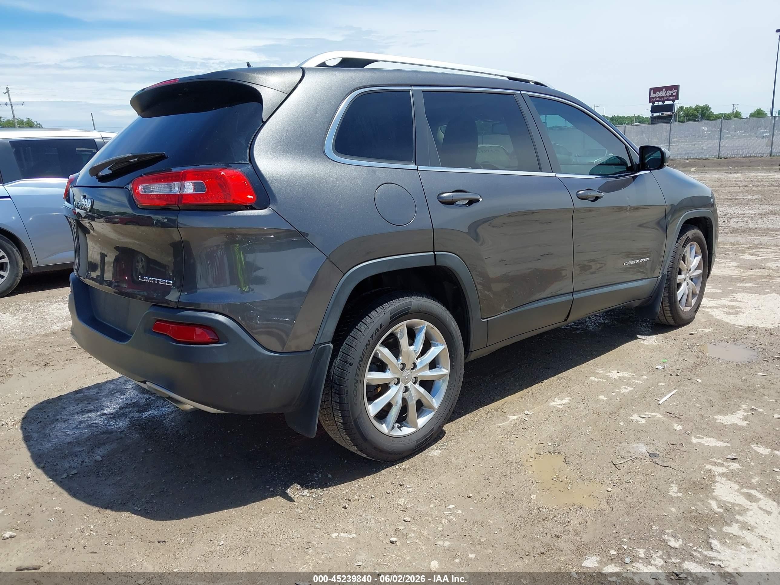 2014 Jeep Cherokee Limited Gray vin: 1C4PJLDS4EW171296