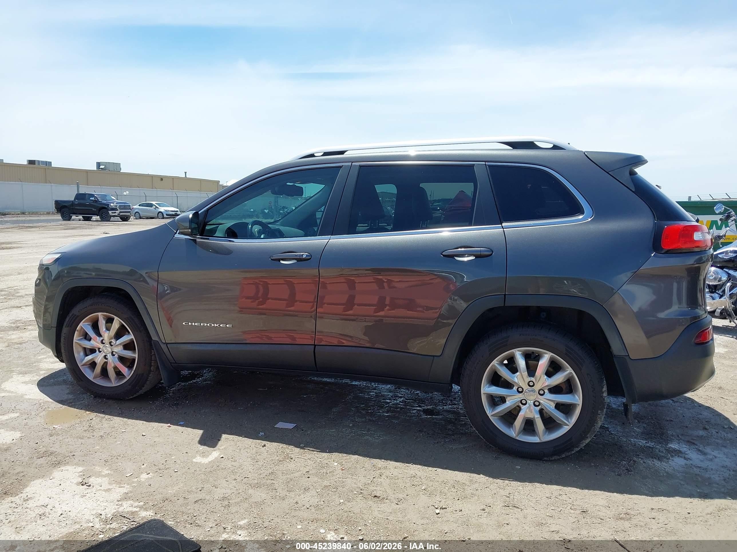 2014 Jeep Cherokee Limited Gray vin: 1C4PJLDS4EW171296