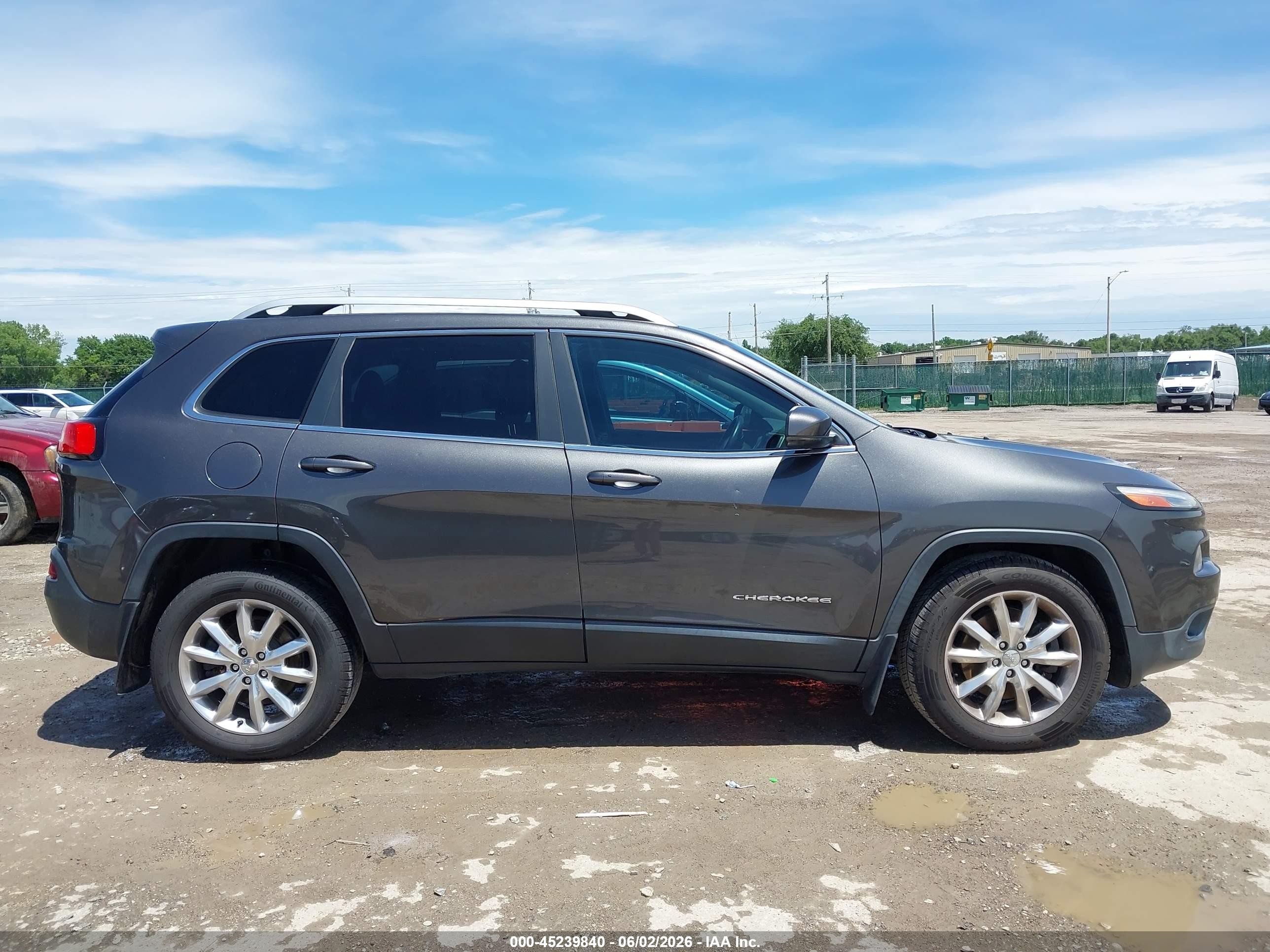 2014 Jeep Cherokee Limited Gray vin: 1C4PJLDS4EW171296