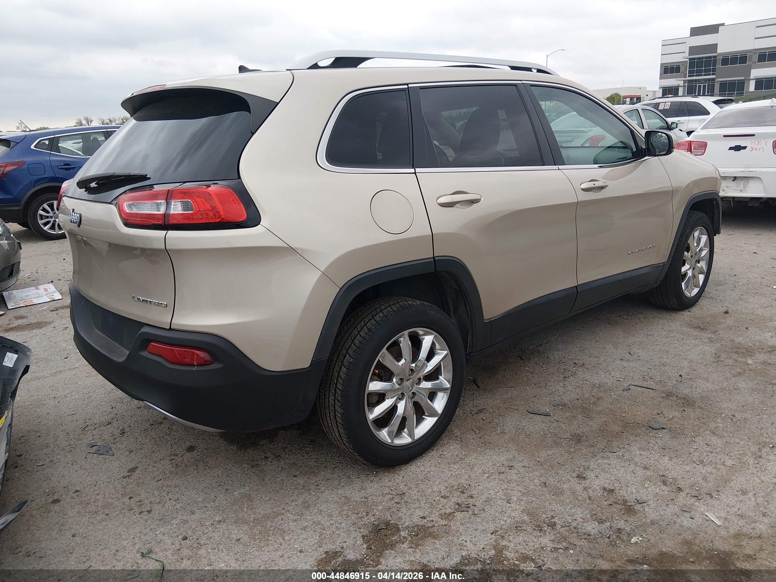 2014 Jeep Cherokee Limited Tan vin: 1C4PJLDS4EW279739