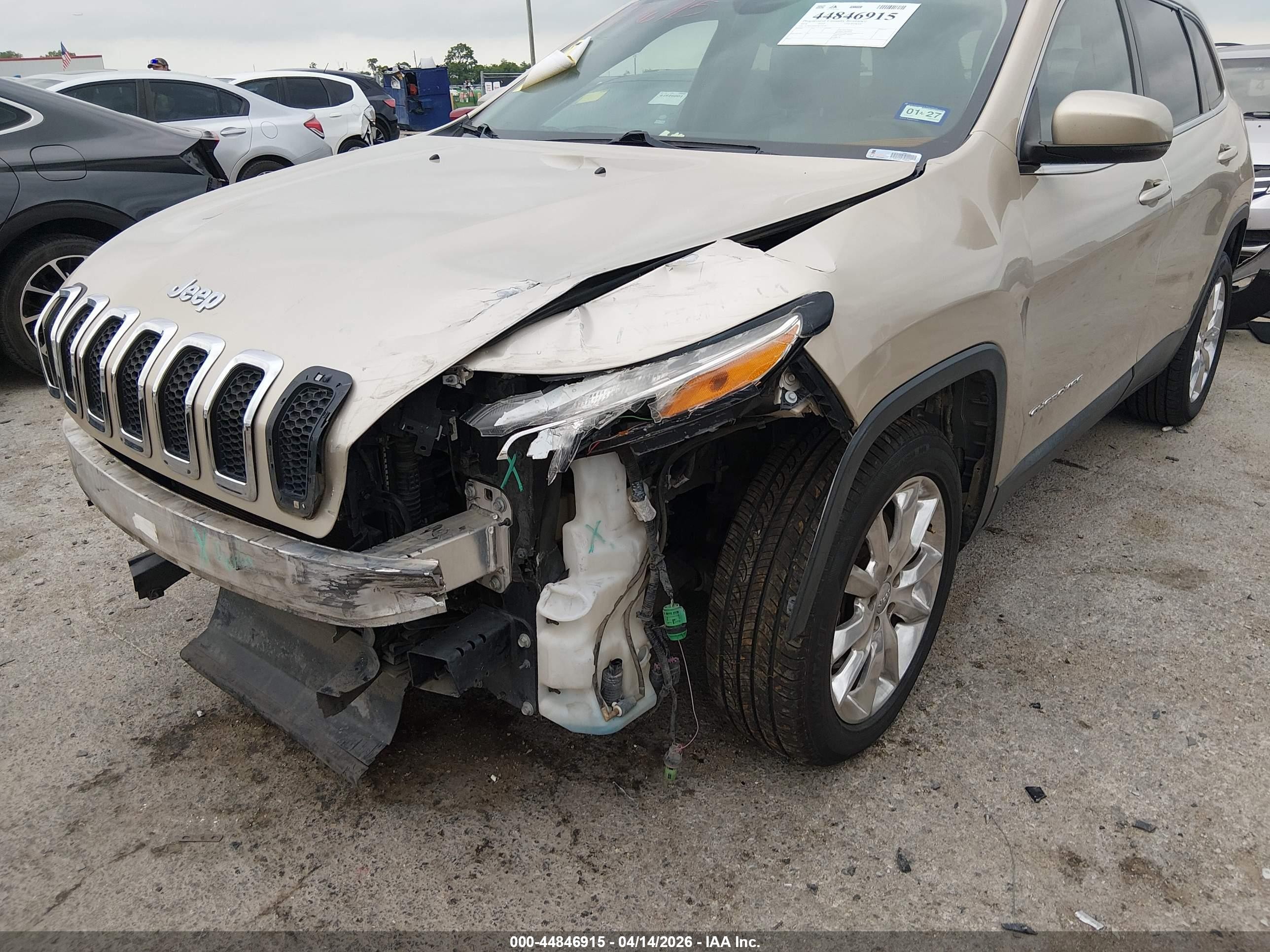 2014 Jeep Cherokee Limited Tan vin: 1C4PJLDS4EW279739