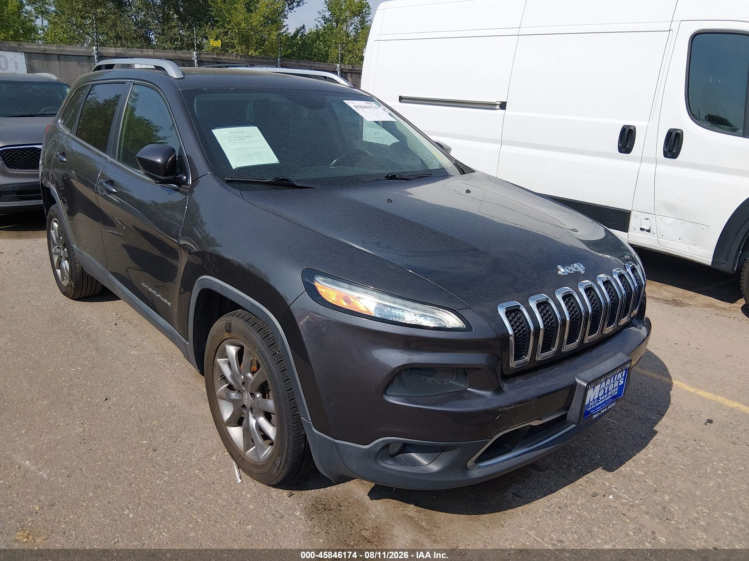 2014 Jeep Cherokee Limited Gray vin: 1C4PJLDS4EW279790