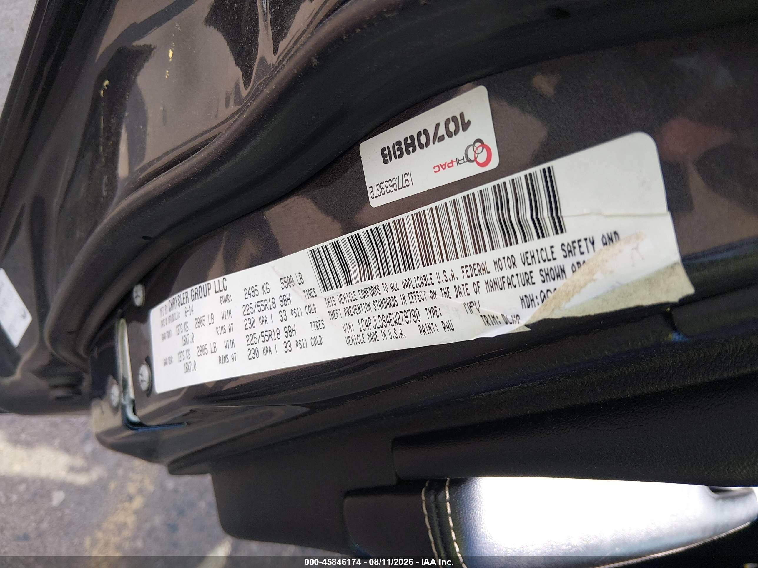 2014 Jeep Cherokee Limited Серый vin: 1C4PJLDS4EW279790