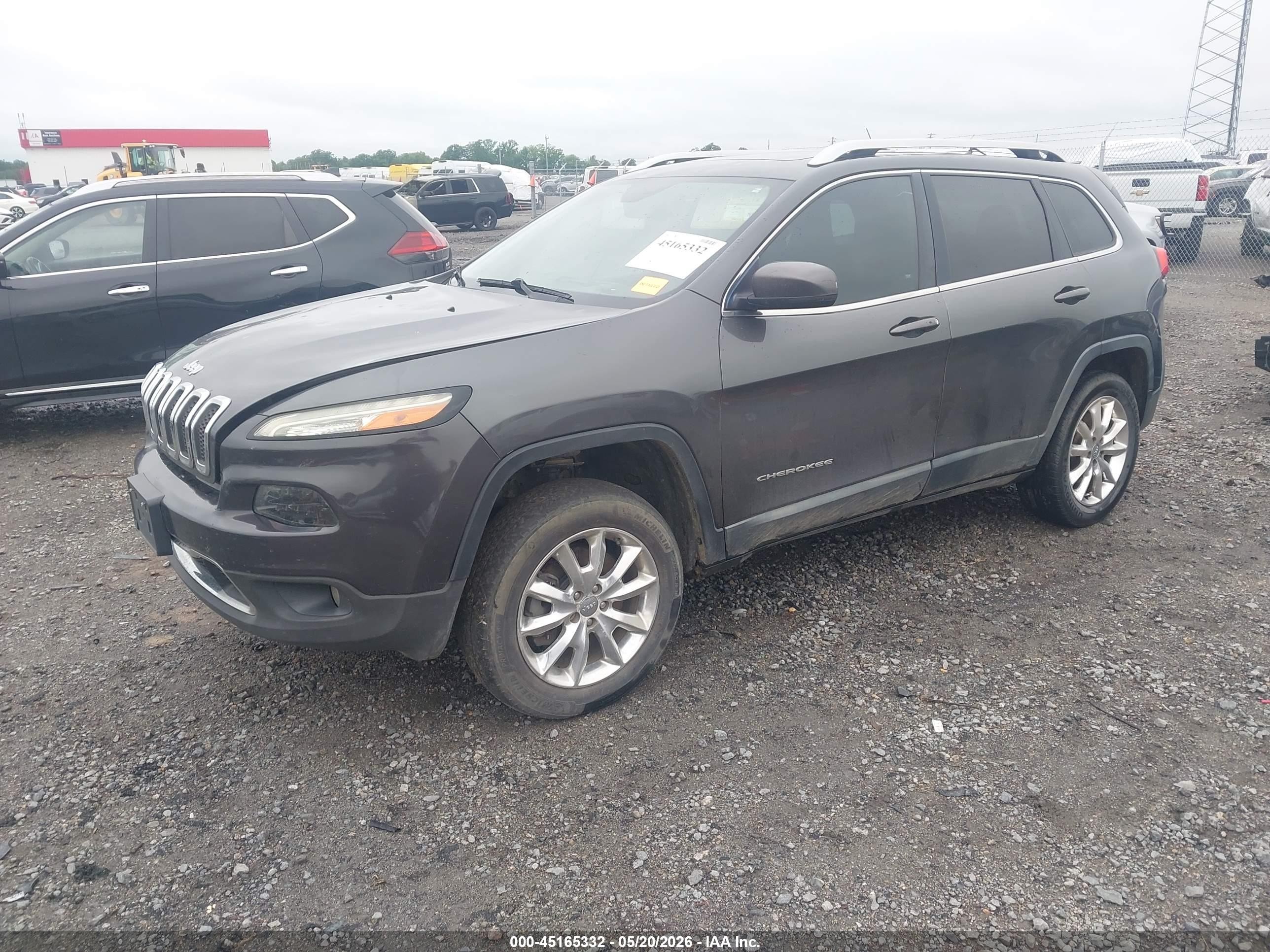2015 Jeep Cherokee Limited Серый vin: 1C4PJLDS4FW525531