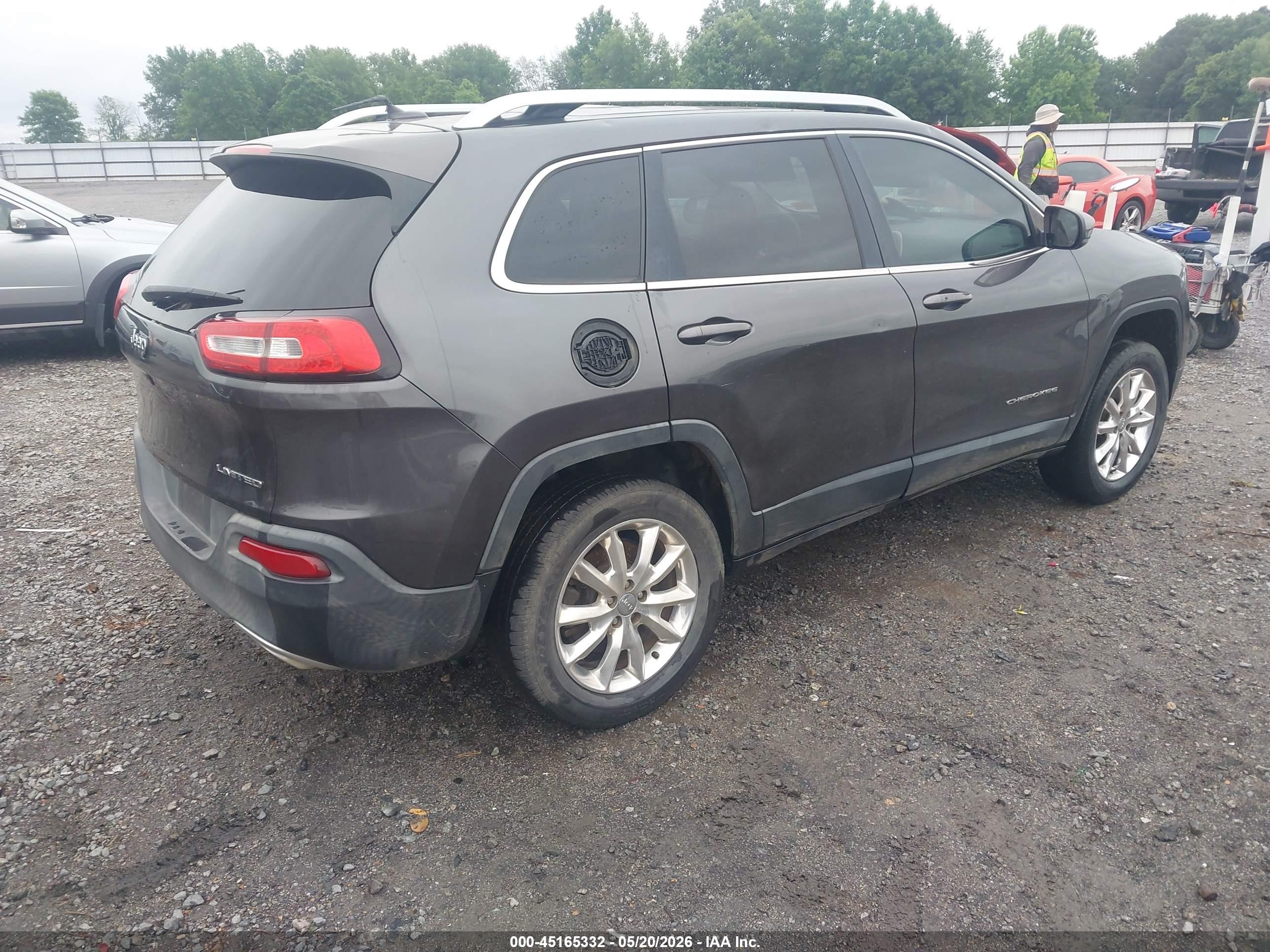 2015 Jeep Cherokee Limited Серый vin: 1C4PJLDS4FW525531