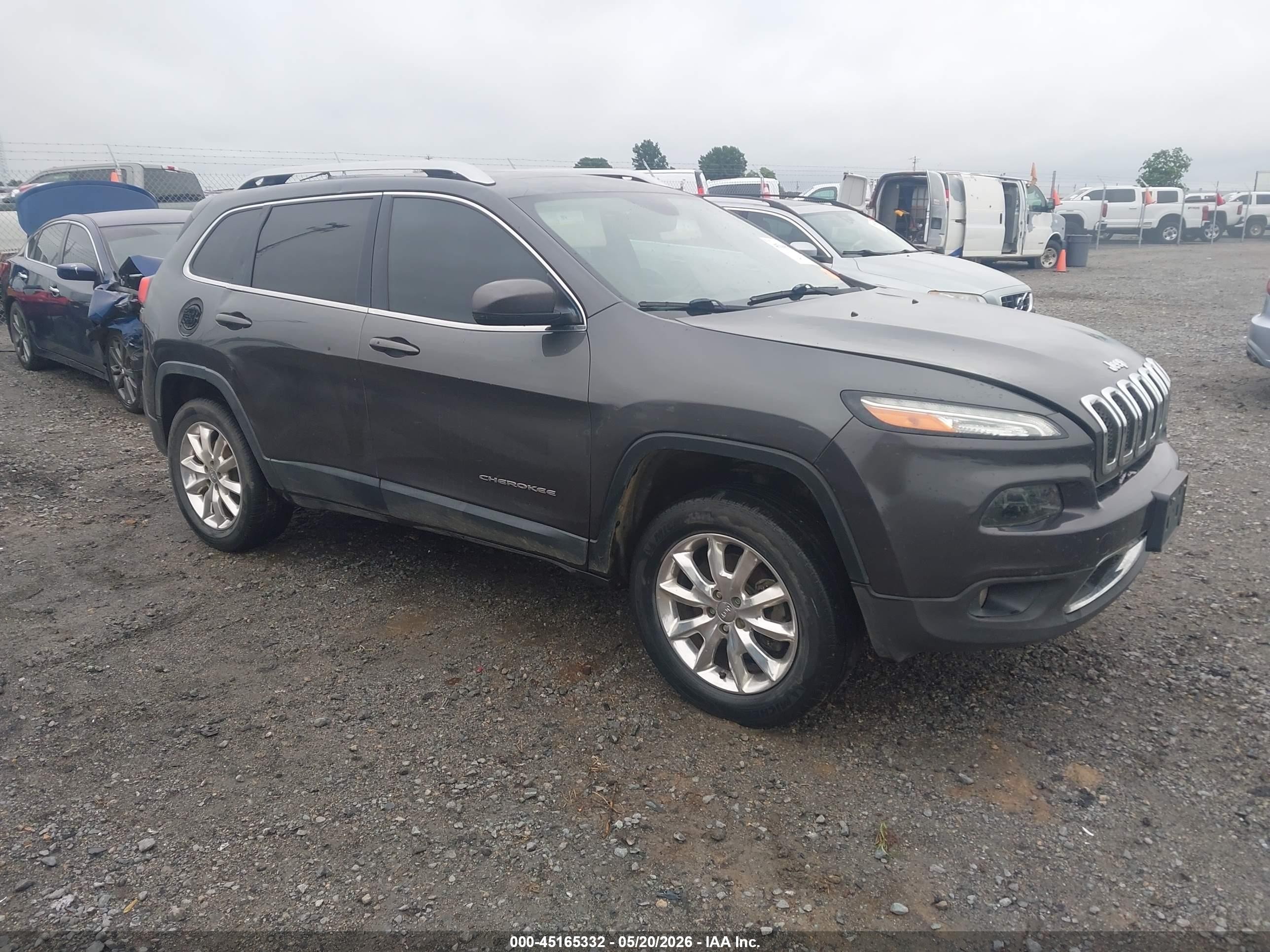 2015 Jeep Cherokee Limited Серый vin: 1C4PJLDS4FW525531