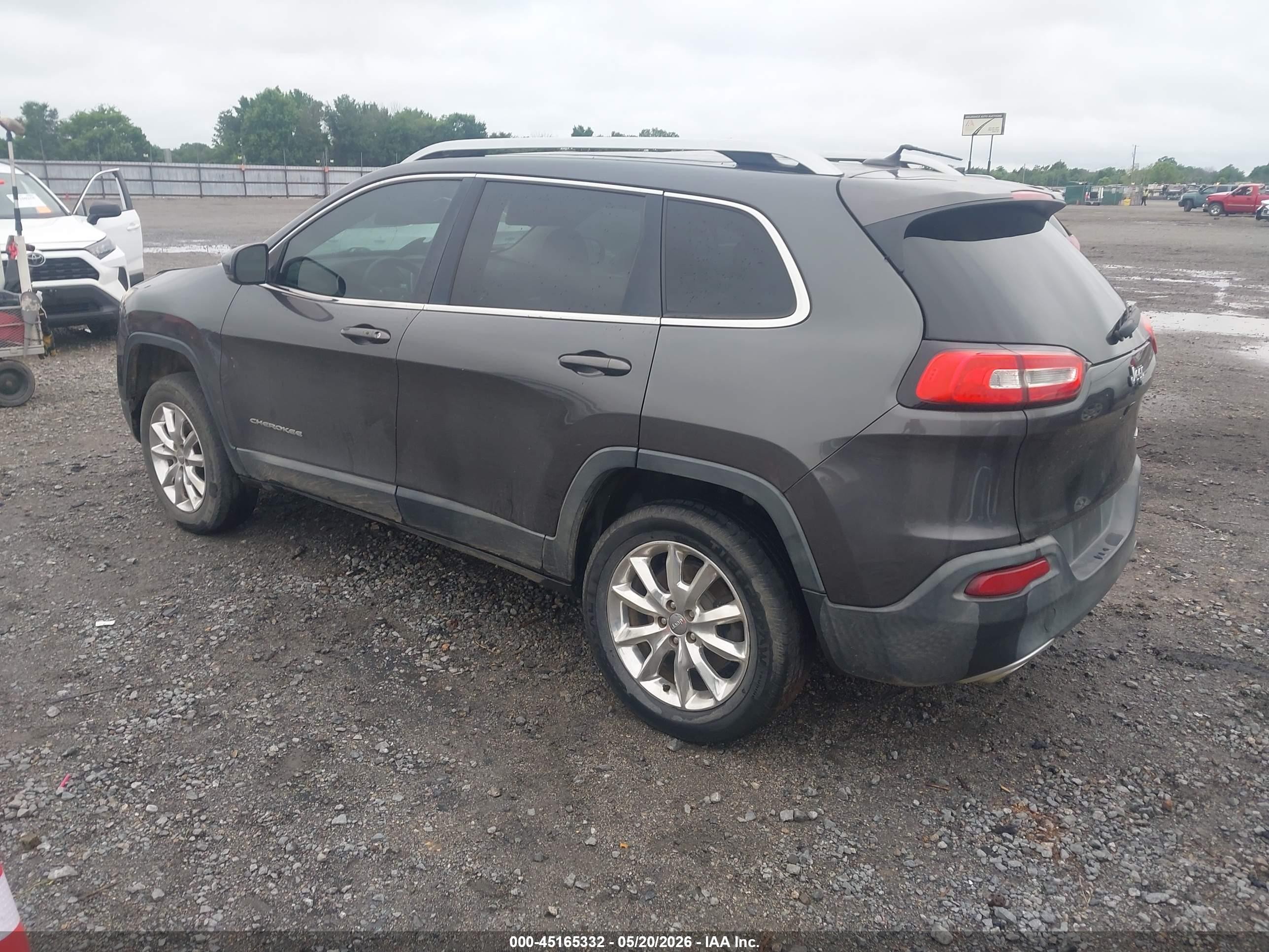 2015 Jeep Cherokee Limited Серый vin: 1C4PJLDS4FW525531