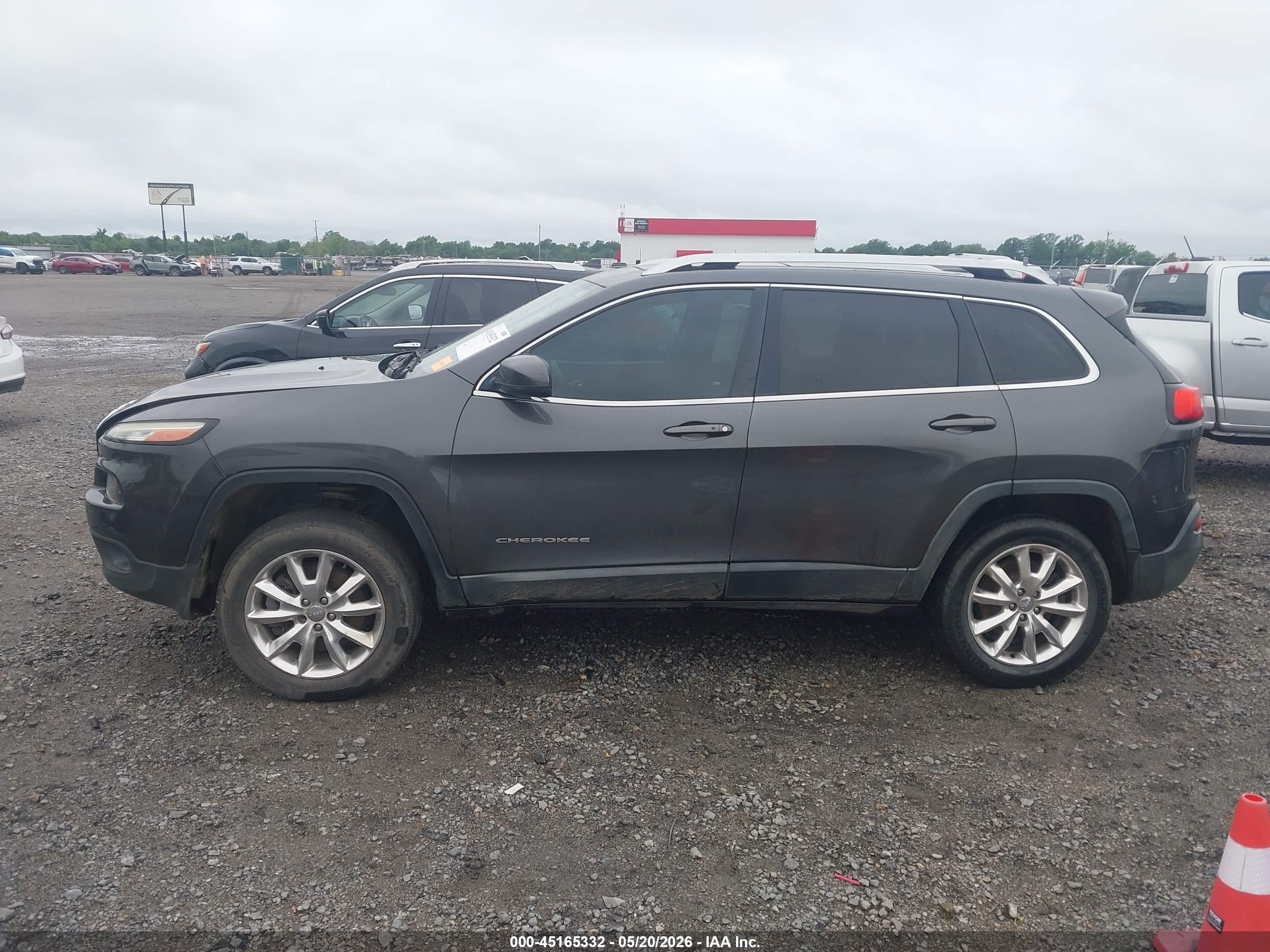 2015 Jeep Cherokee Limited Серый vin: 1C4PJLDS4FW525531