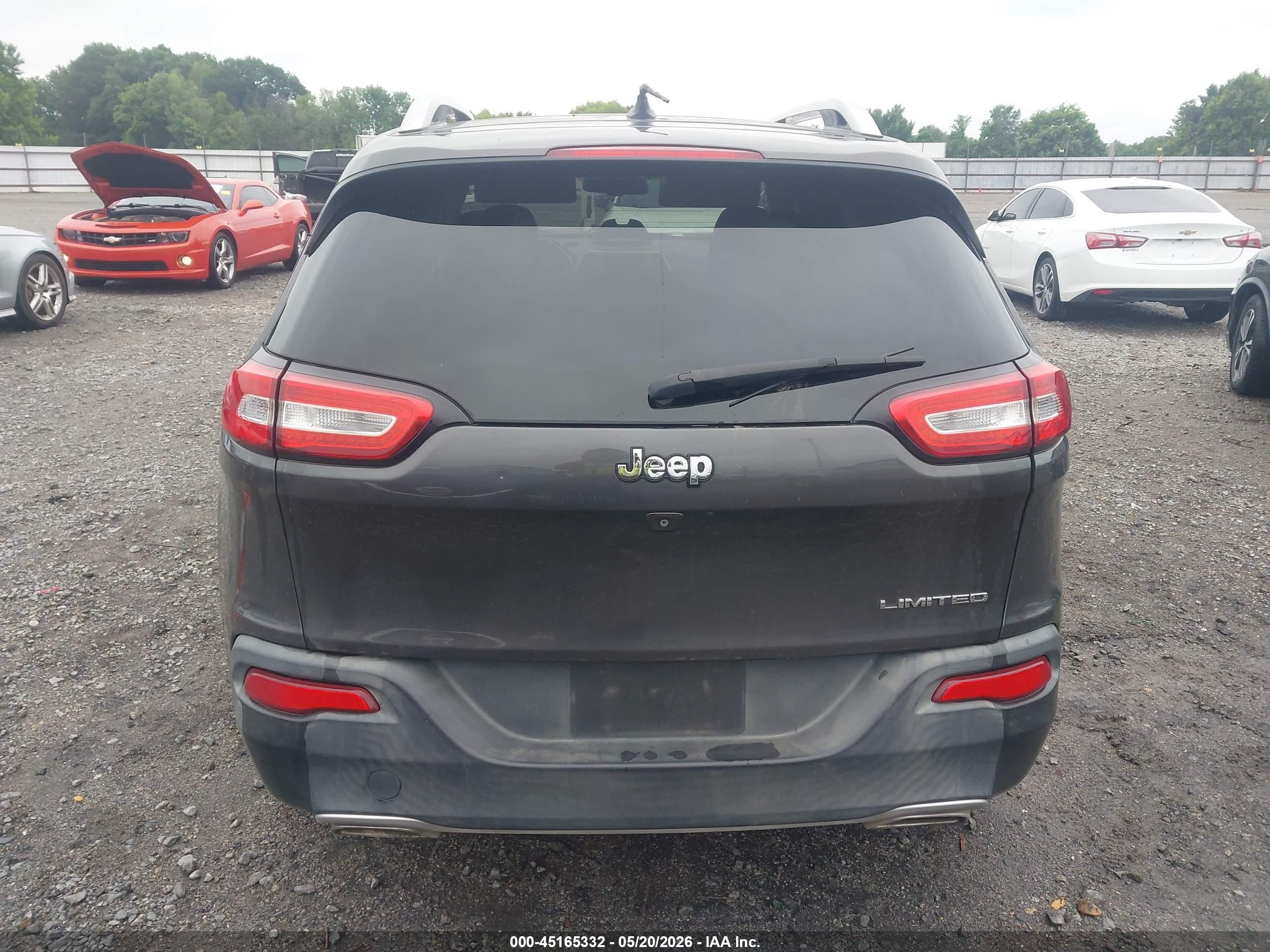 2015 Jeep Cherokee Limited Серый vin: 1C4PJLDS4FW525531