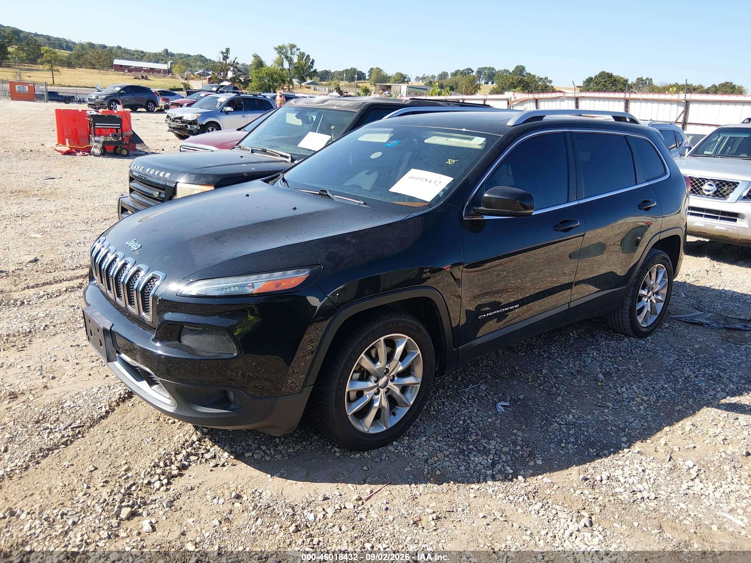2015 Jeep Cherokee Limited Black vin: 1C4PJLDS4FW553913