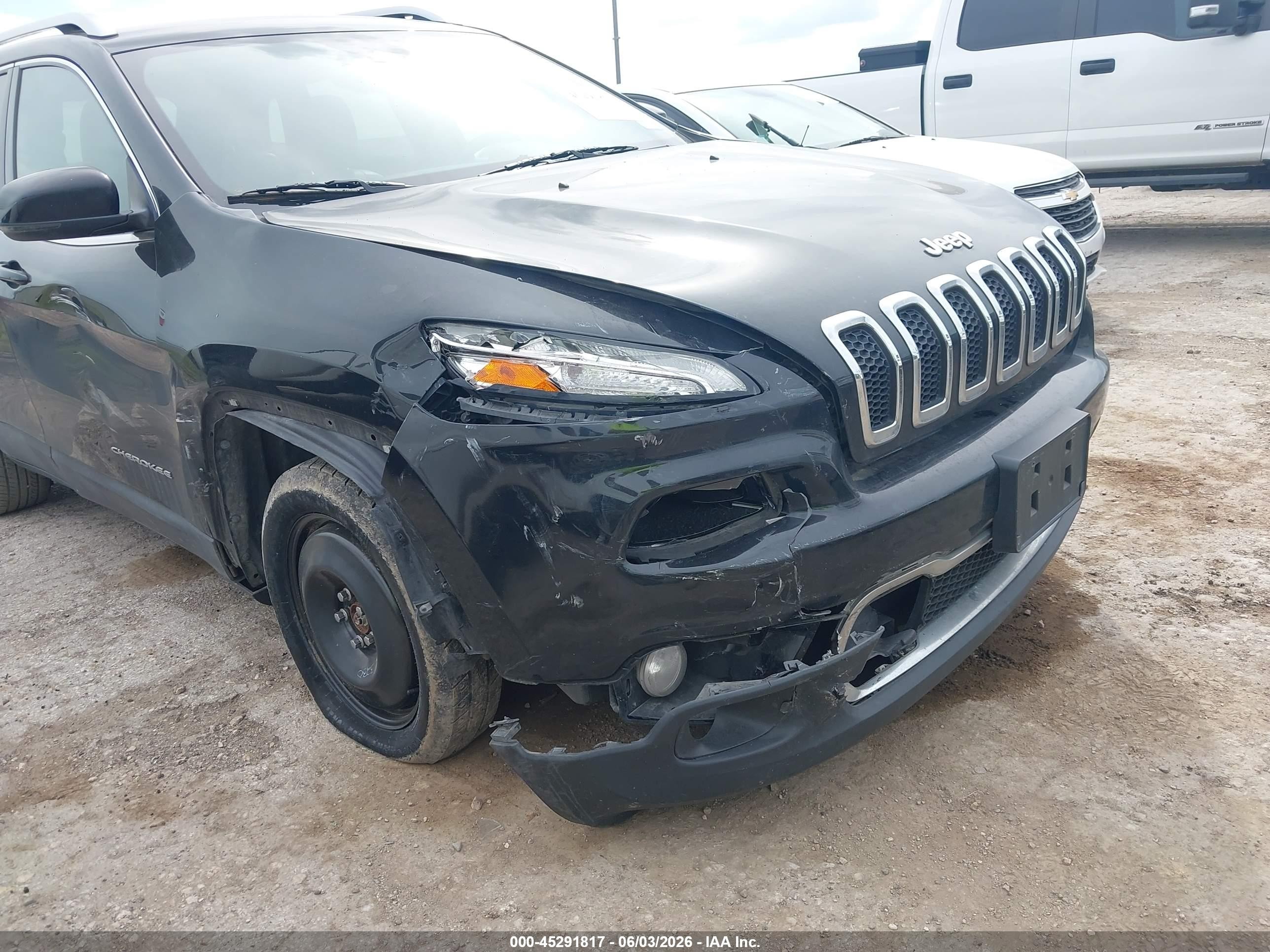 2015 Jeep Cherokee Limited Black vin: 1C4PJLDS4FW566855